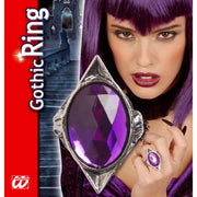 Op deze afbeelding zie je een Accessoires, van het merk Widmann. Gotische Ring Met Paarse Gemsteen