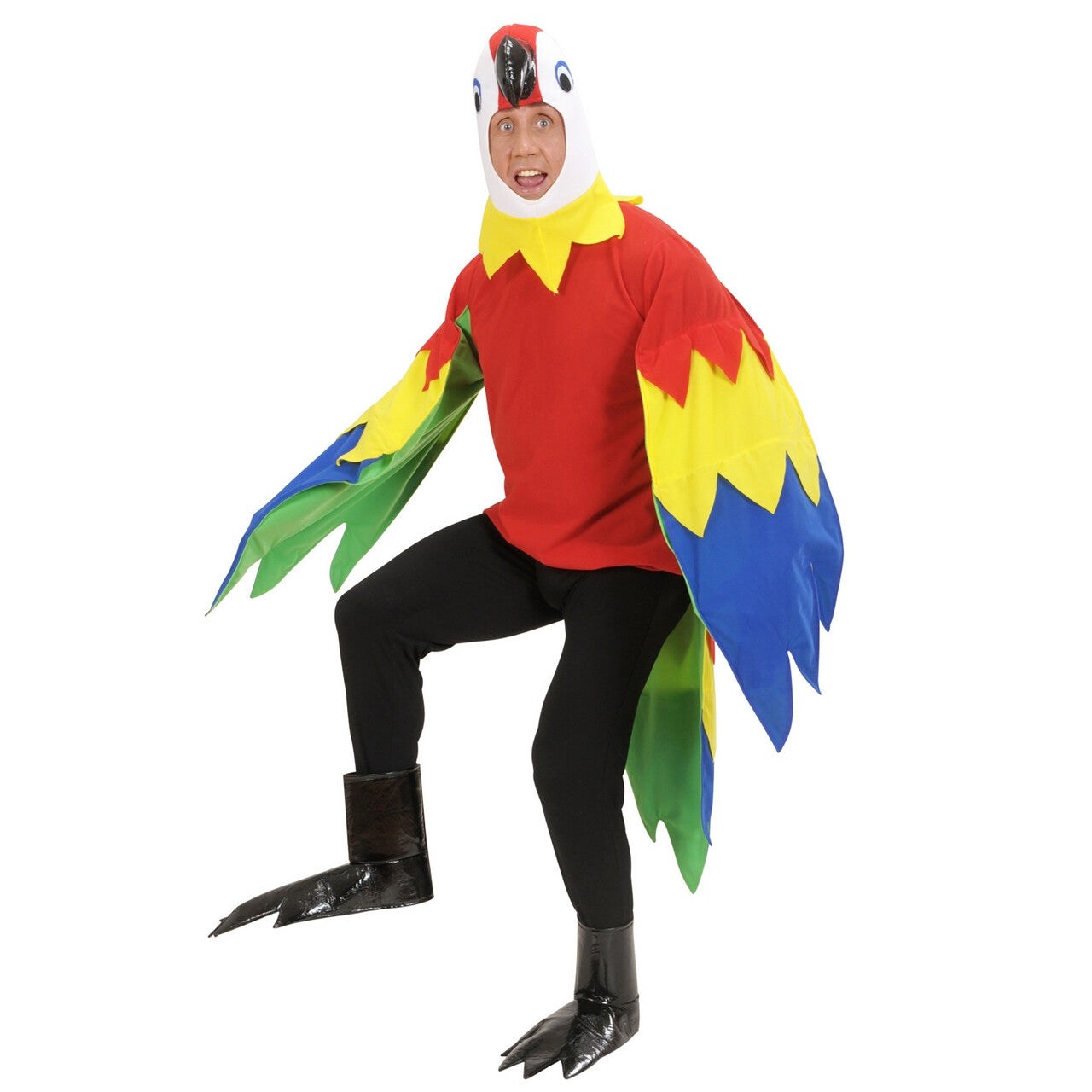 Op deze afbeelding zie je een Kostuums, van het merk Widmann. Vrolijke Papegaai Kostuum Man