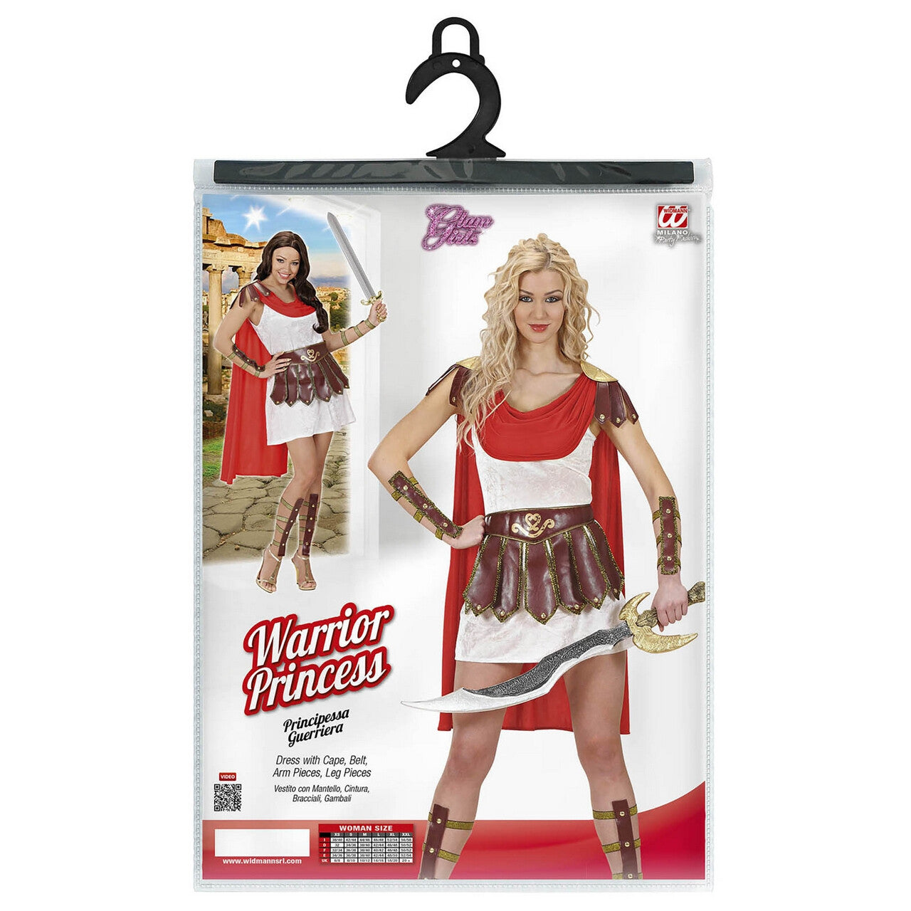 Op deze afbeelding zie je een Kostuums, van het merk Widmann. Krijger Prinses Athena Kostuum Vrouw