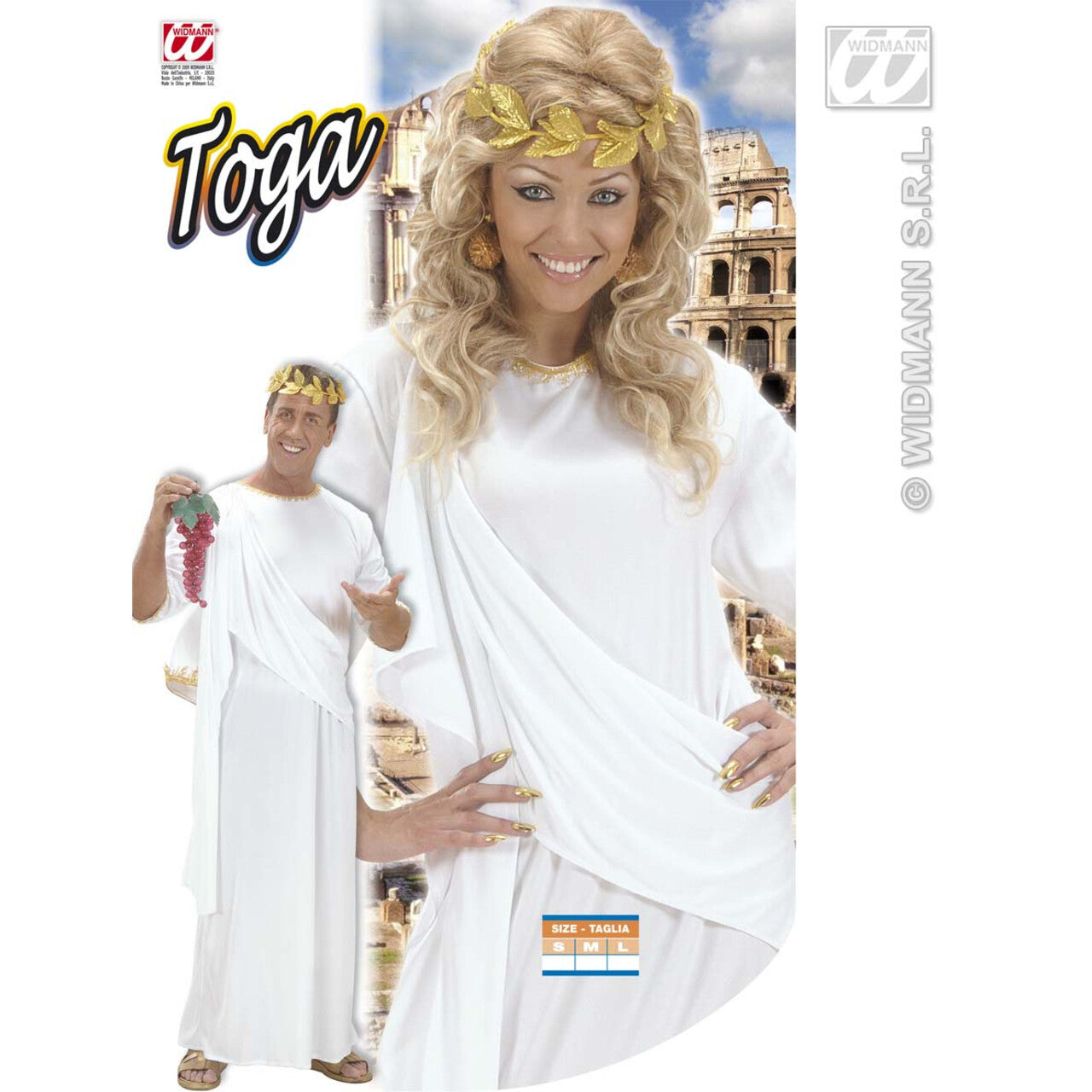 Op deze afbeelding zie je een Kostuums, van het merk Widmann. Geklede Toga Unisex Kostuum
