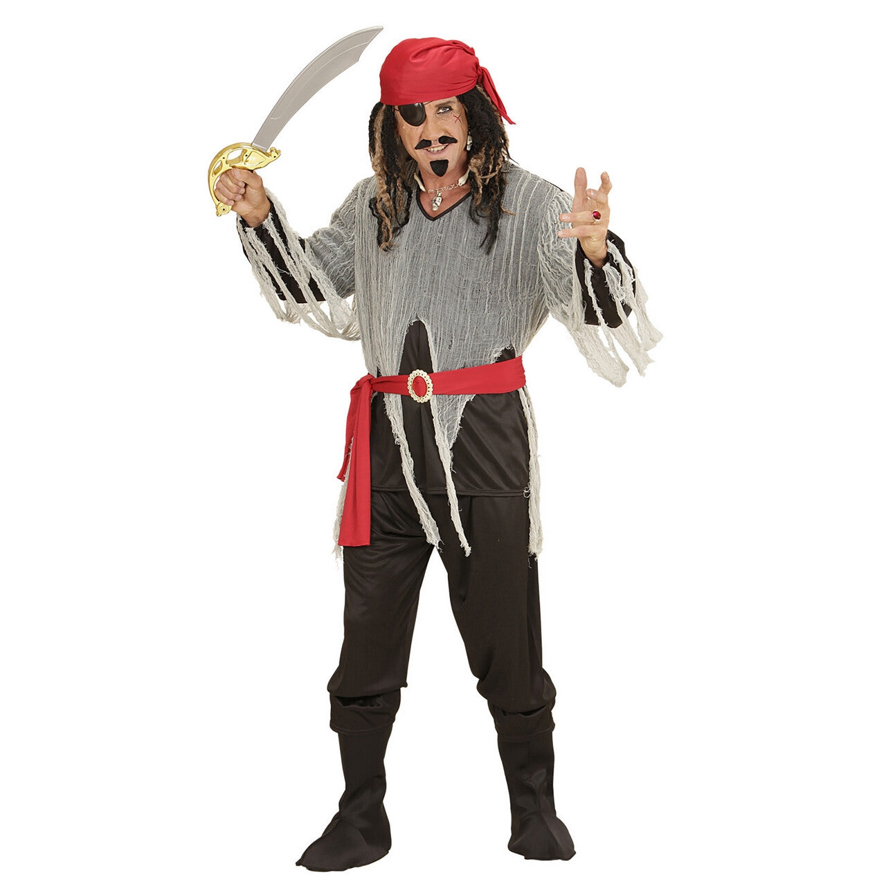 Op deze afbeelding zie je een Kostuums, van het merk Widmann. Vroeg Tijdperk Piratenheer Man Kostuum