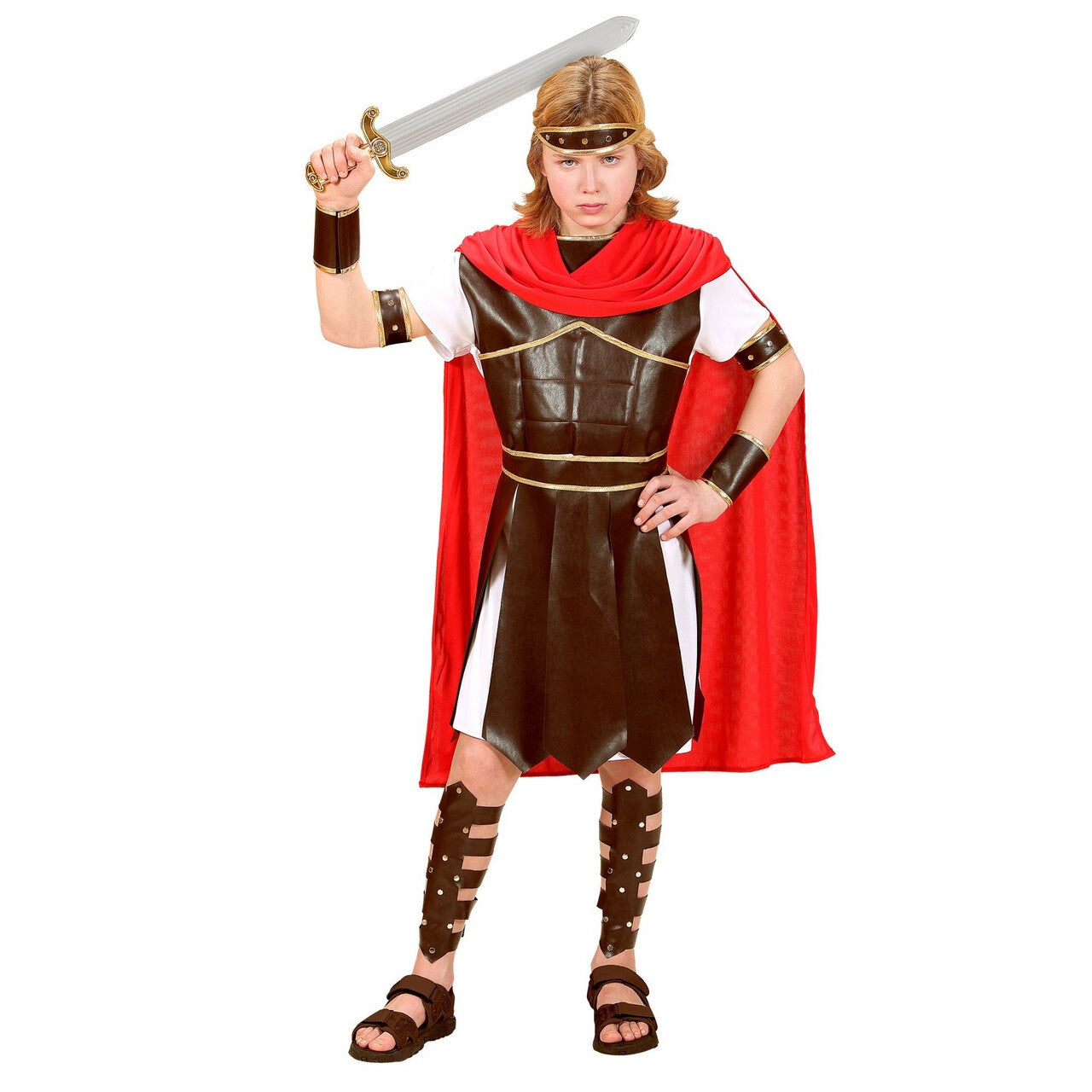 Op deze afbeelding zie je een Kostuums, van het merk Widmann. Centurion Hercules Kind Kostuum Jongen