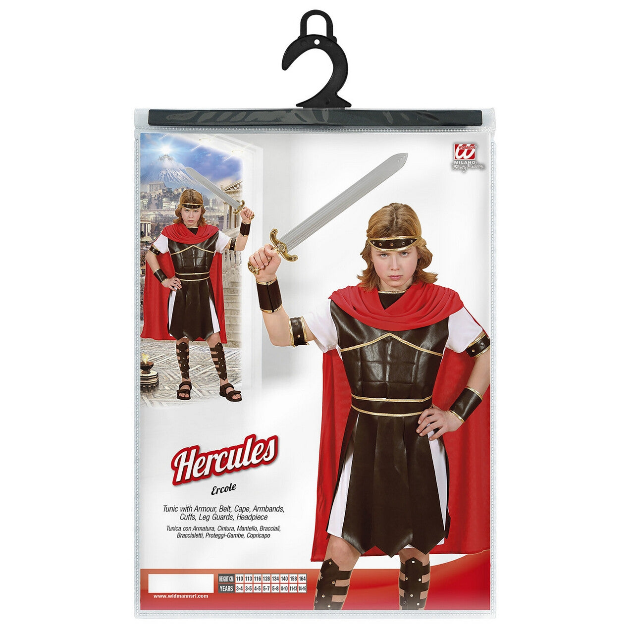 Op deze afbeelding zie je een Kostuums, van het merk Widmann. Centurion Hercules Kind Kostuum Jongen