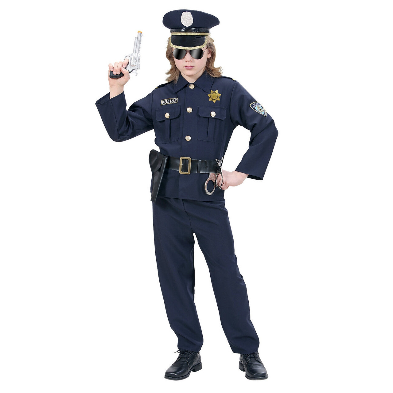 Op deze afbeelding zie je een Kostuums, van het merk Widmann. Politie Mr Arrest Kostuum Jongen