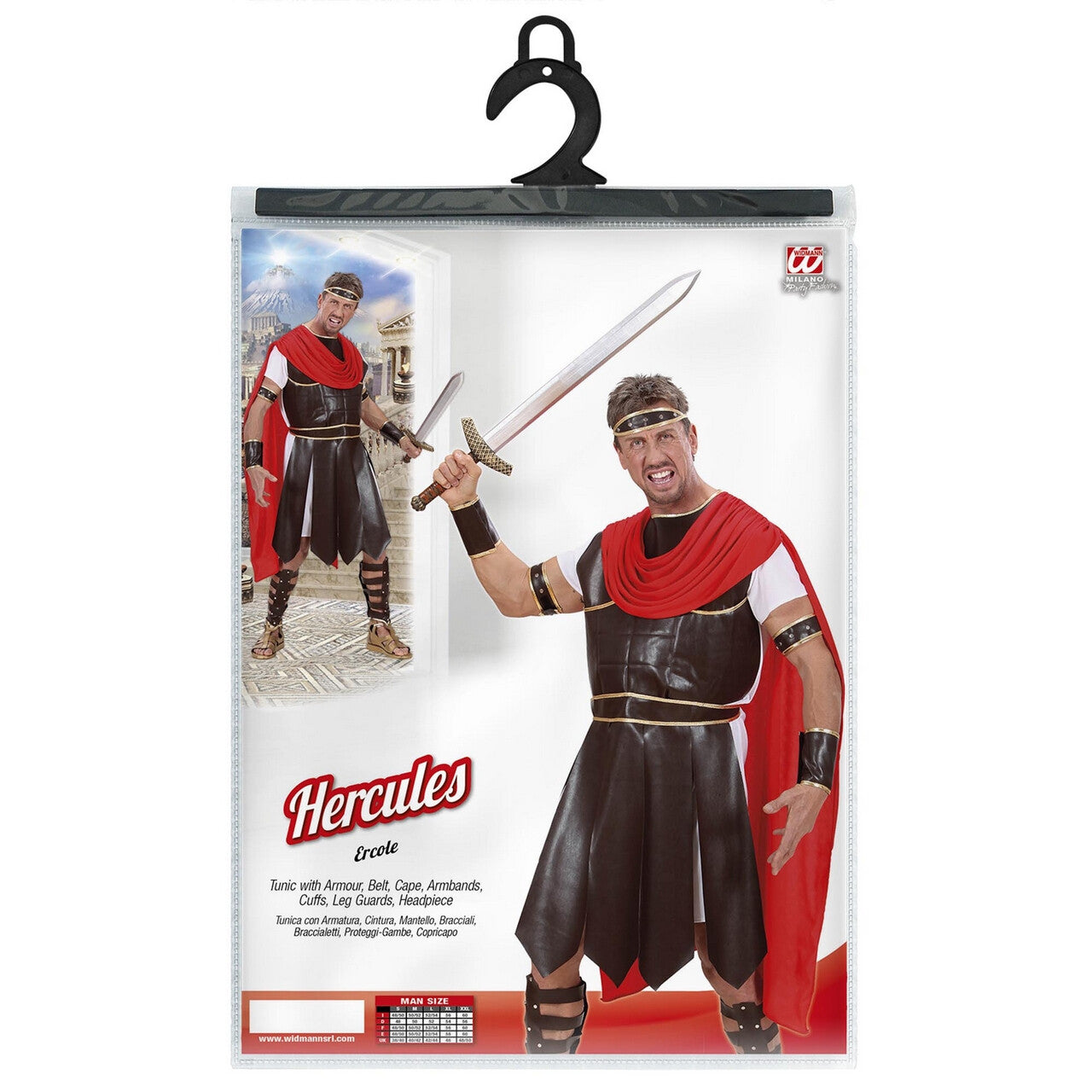 Op deze afbeelding zie je een Kostuums, van het merk Widmann. Centurion Hercules Kostuum Man