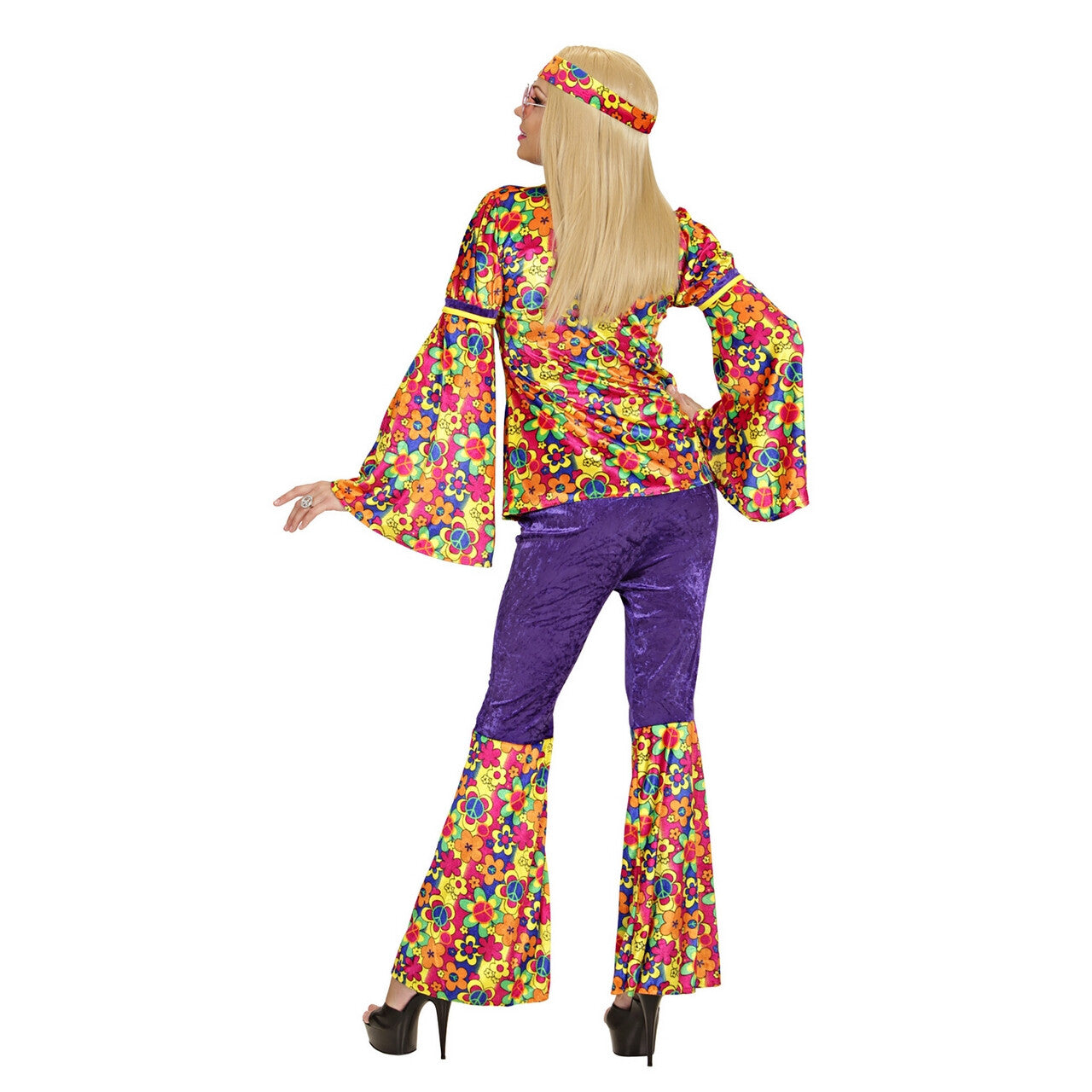 Op deze afbeelding zie je een Kostuums, van het merk Widmann. Hippie Dame Fluweel Ms Dudina Kostuum Vrouw