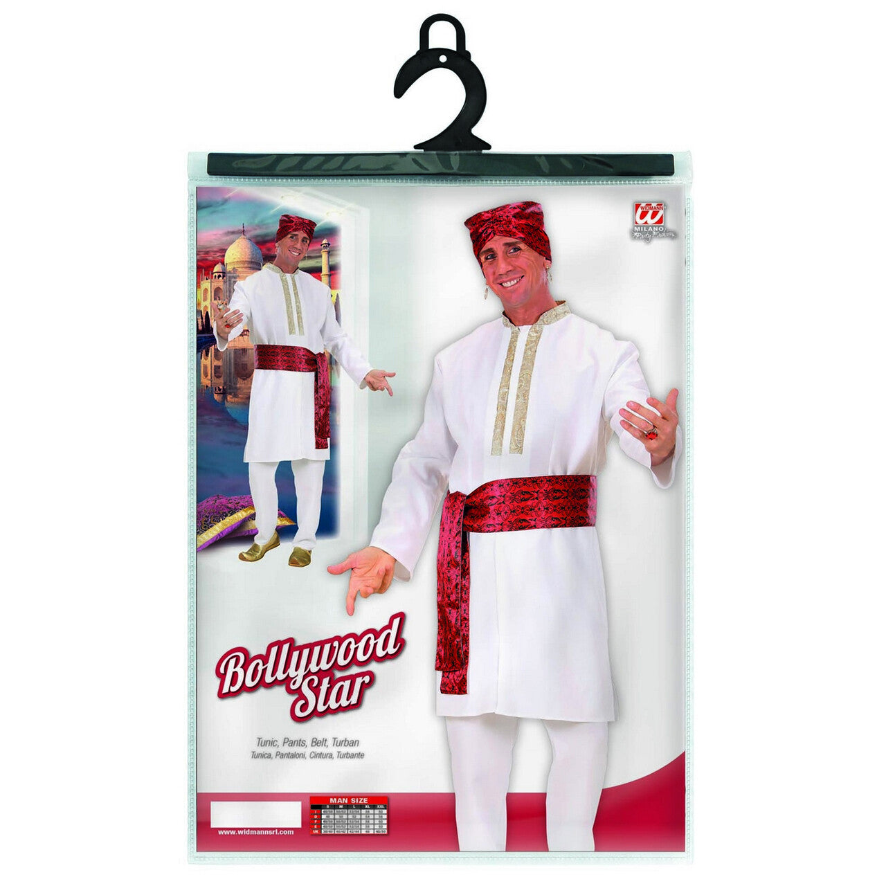 Op deze afbeelding zie je een Kostuums, van het merk Widmann. Bollywood Ster Vliegend Tapijt Kostuum Man