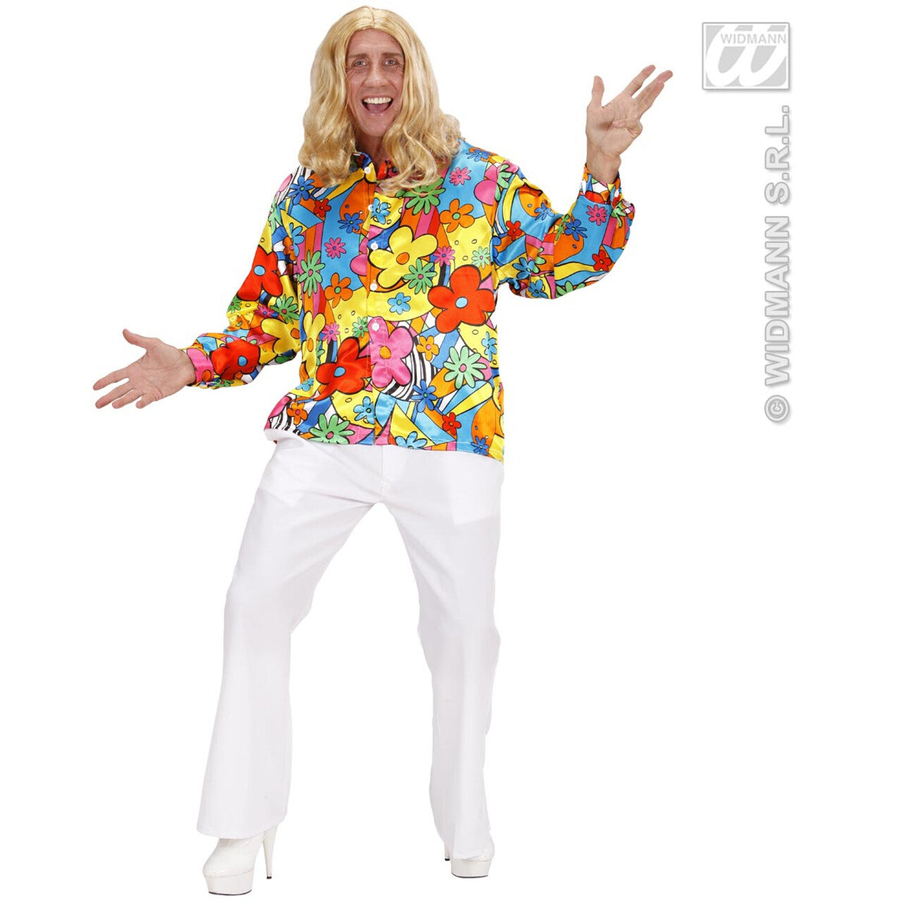 Op deze afbeelding zie je een Kostuums, van het merk Widmann. Hippie Shirt Man
