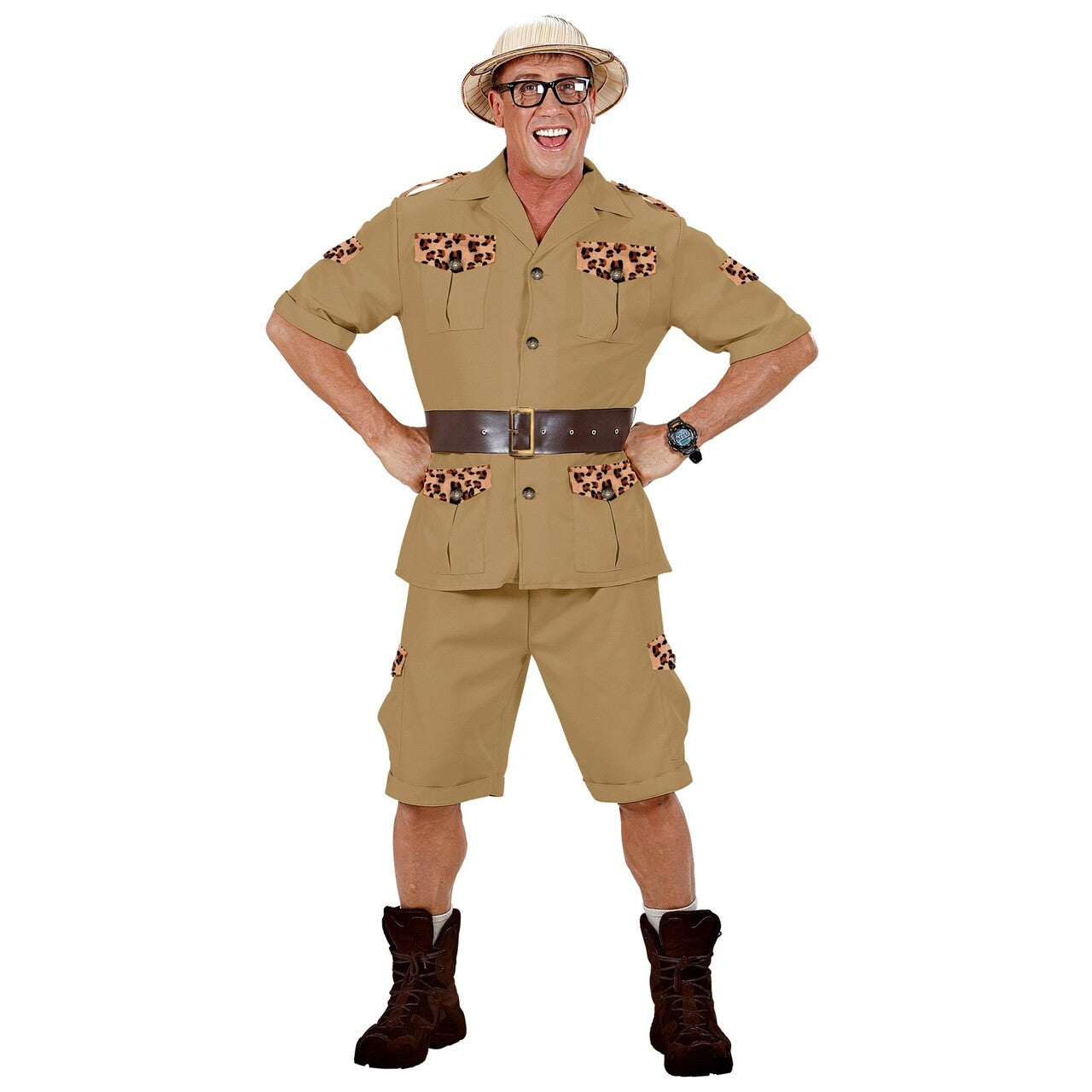 Op deze afbeelding zie je een Kostuums, van het merk Widmann. Safari Man Kostuum
