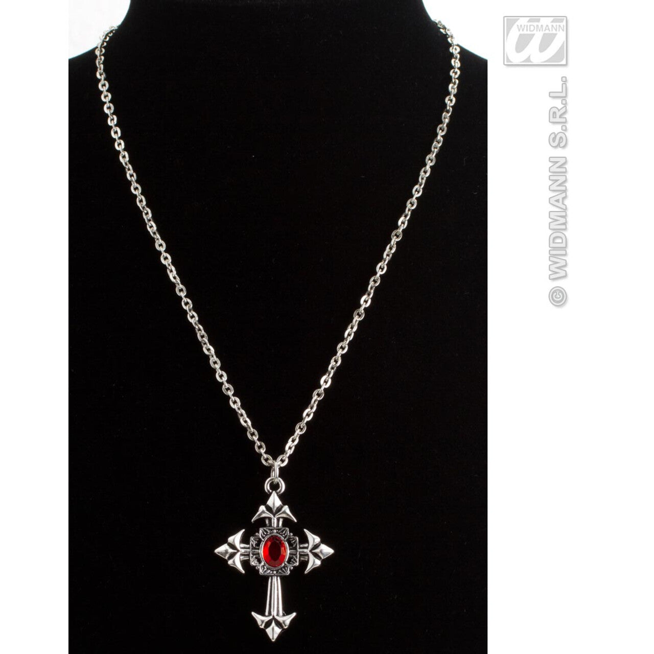 Op deze afbeelding zie je een Accessoires, van het merk Widmann. Gothic Ketting Met Rode Steen