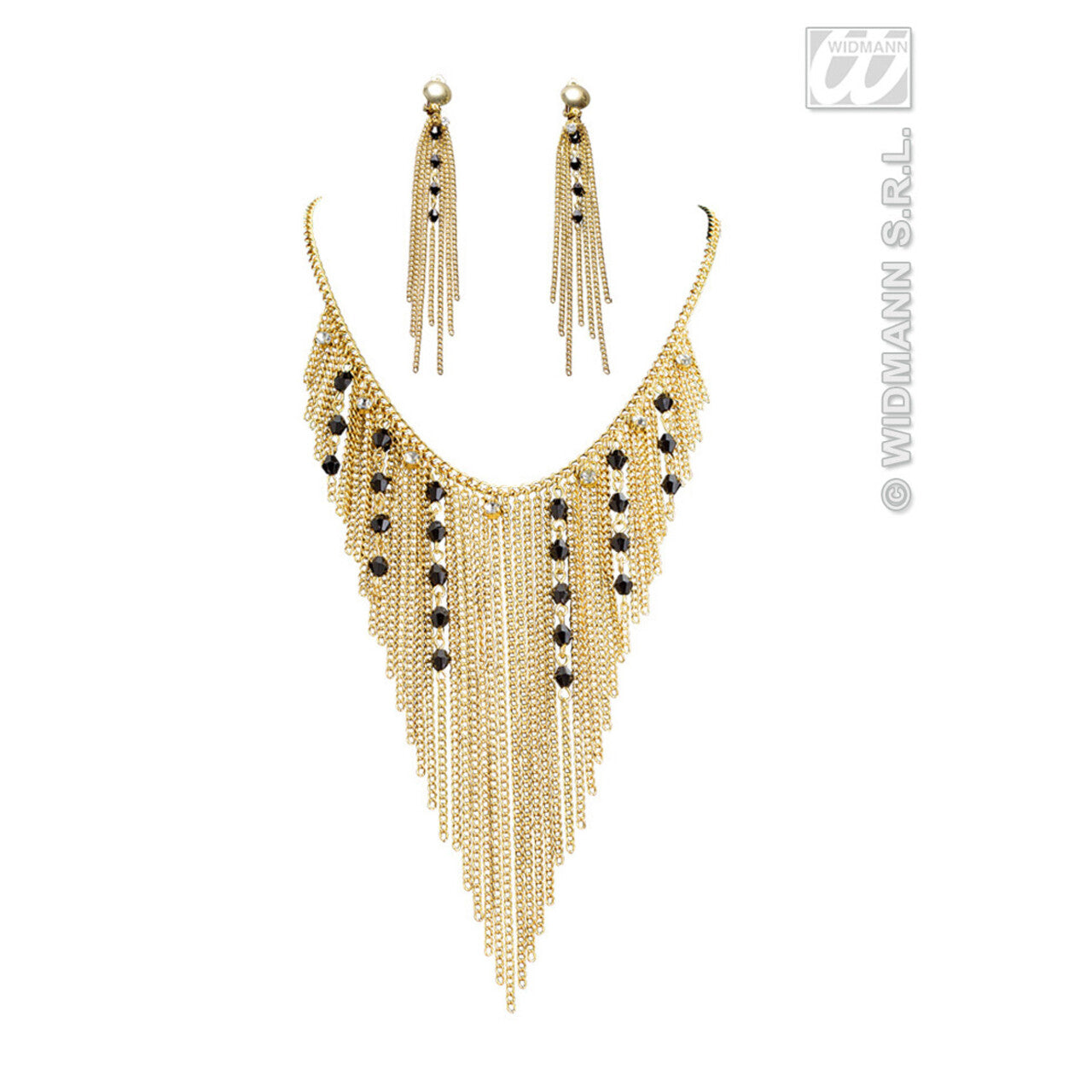 Op deze afbeelding zie je een Accessoires, van het merk Widmann. Ketting En Oorring Set Neferitti