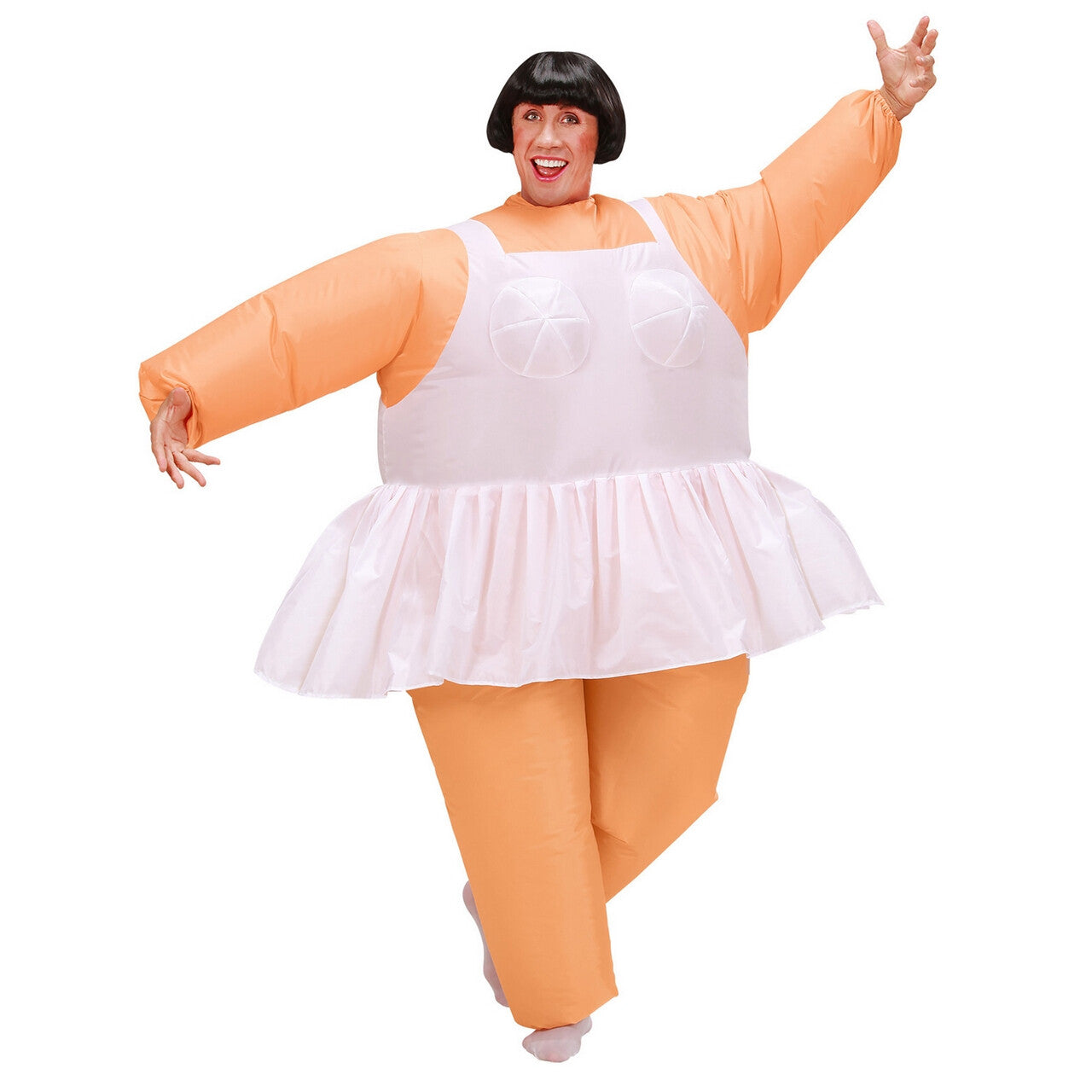 Op deze afbeelding zie je een Kostuums, van het merk Widmann. Opblaasbaar Ballet Chubby Dancer Kostuum Man