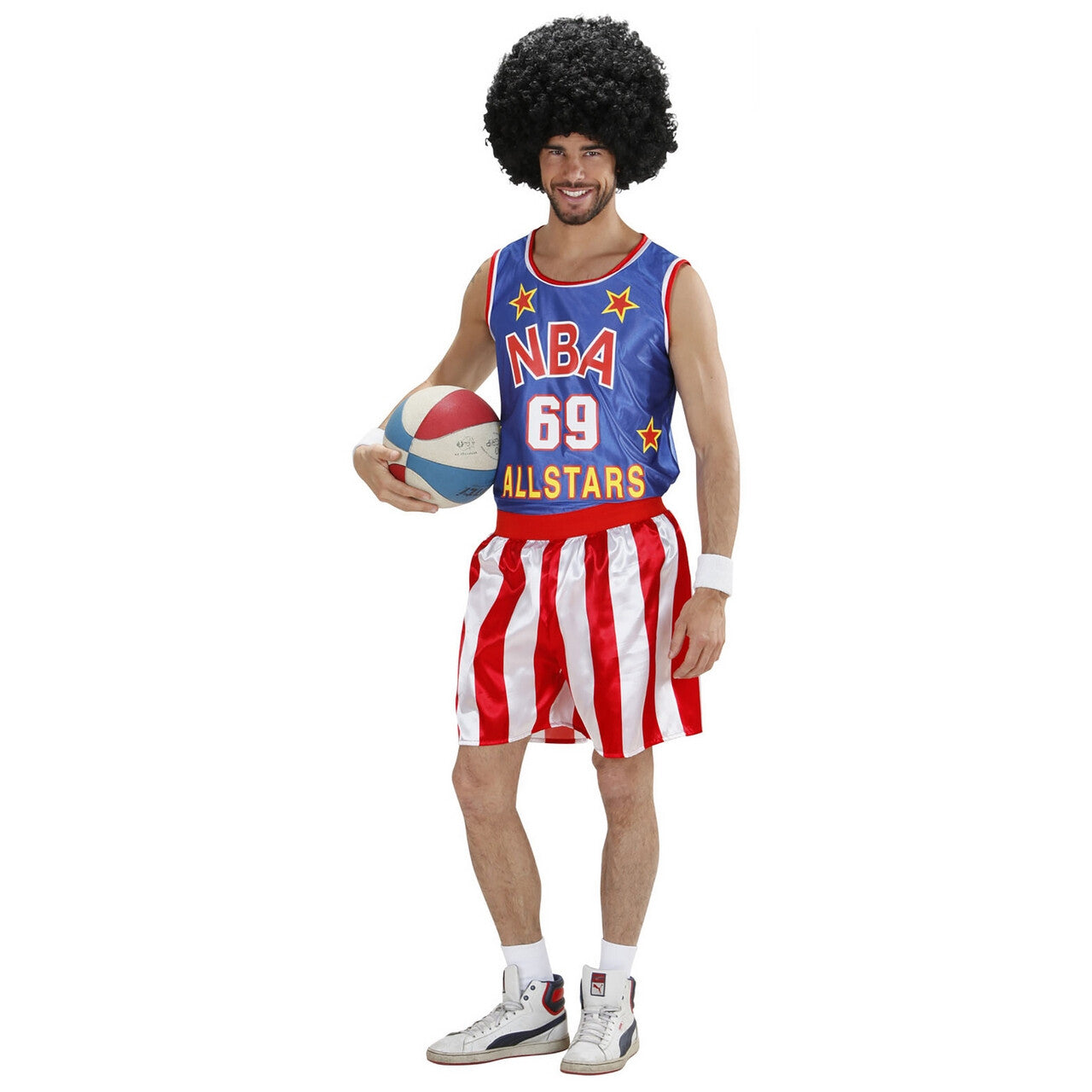 Op deze afbeelding zie je een Kostuums, van het merk Widmann. Basketbal Speler Kostuum Man