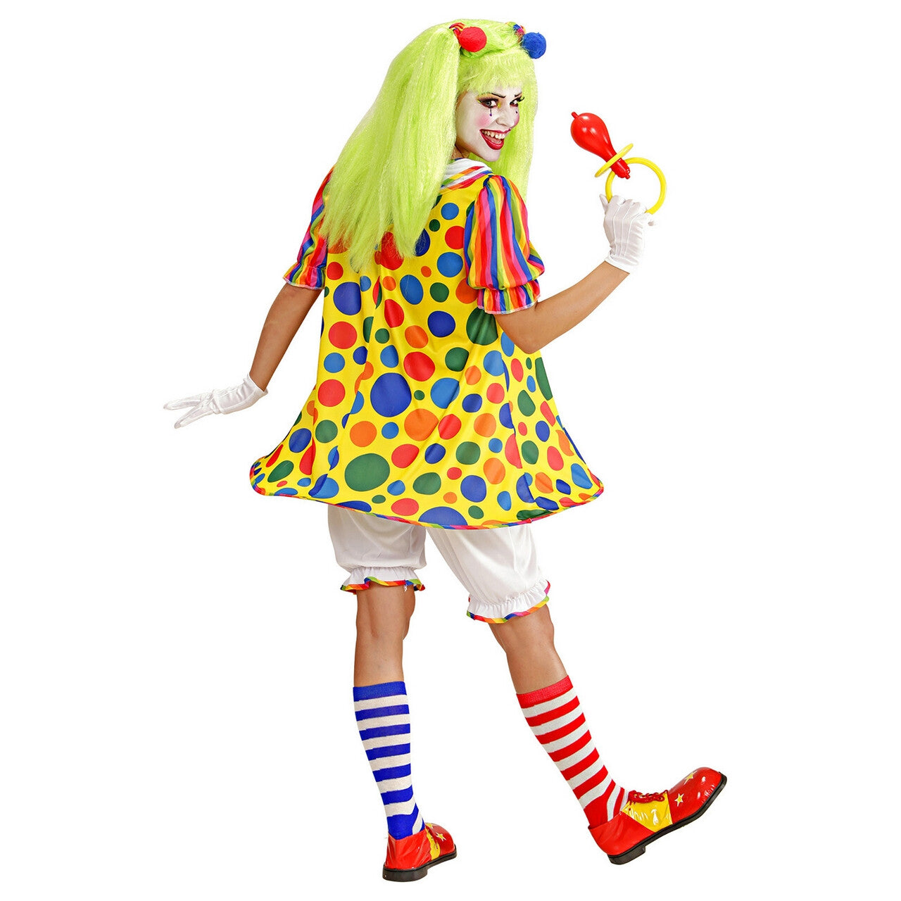 Op deze afbeelding zie je een Kostuums, van het merk Widmann. Vrolijk Clown Meisje Kostuum Vrouw
