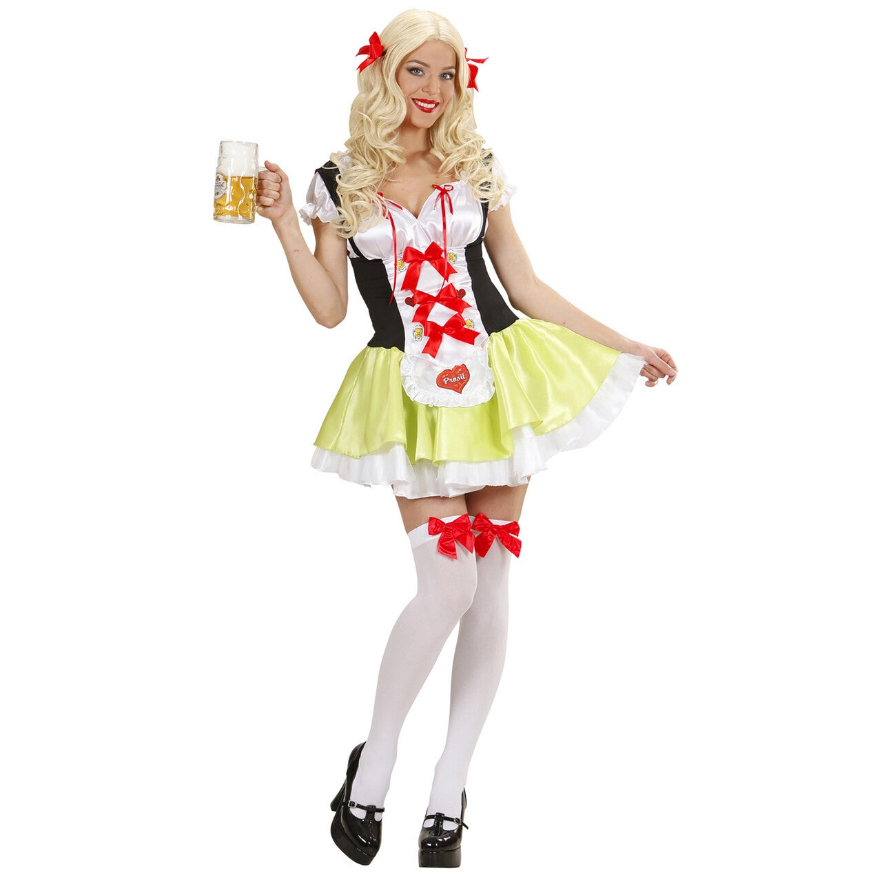 Op deze afbeelding zie je een Kostuums, van het merk Widmann. Beiers Biermeisje Minnie Kostuum Vrouw