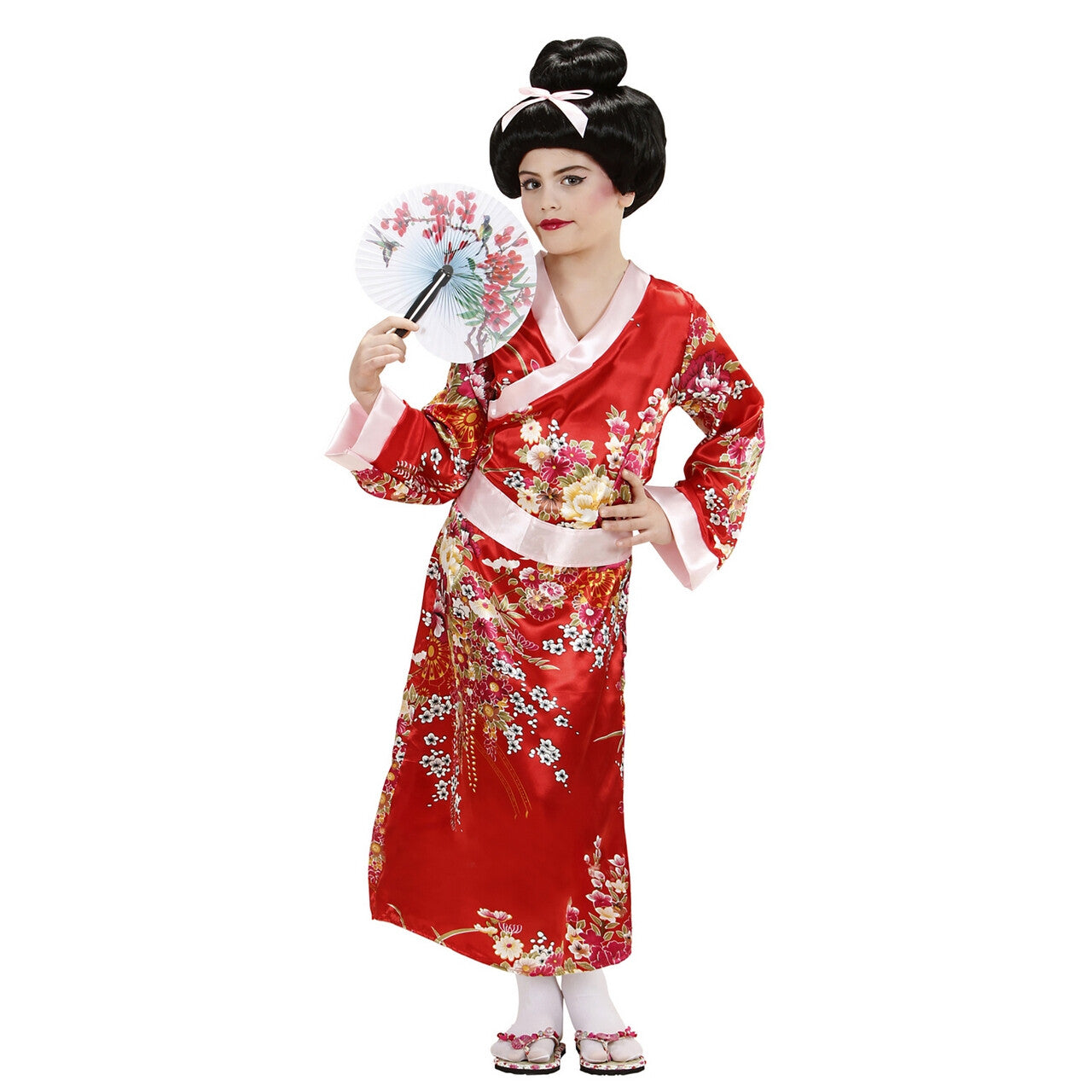 Op deze afbeelding zie je een Kostuums, van het merk Widmann. Asian Flower Geisha Kind Kostuum Meisje