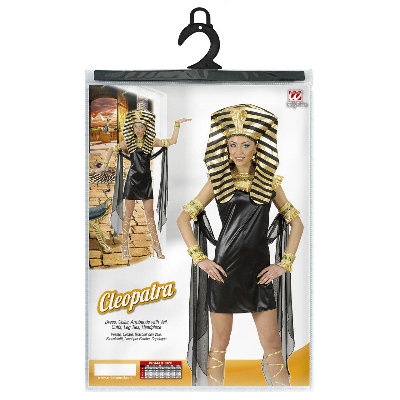 Op deze afbeelding zie je een Kostuums, van het merk Widmann. Lady Of The Farao Cleopatra Luxe Kostuum Vrouw