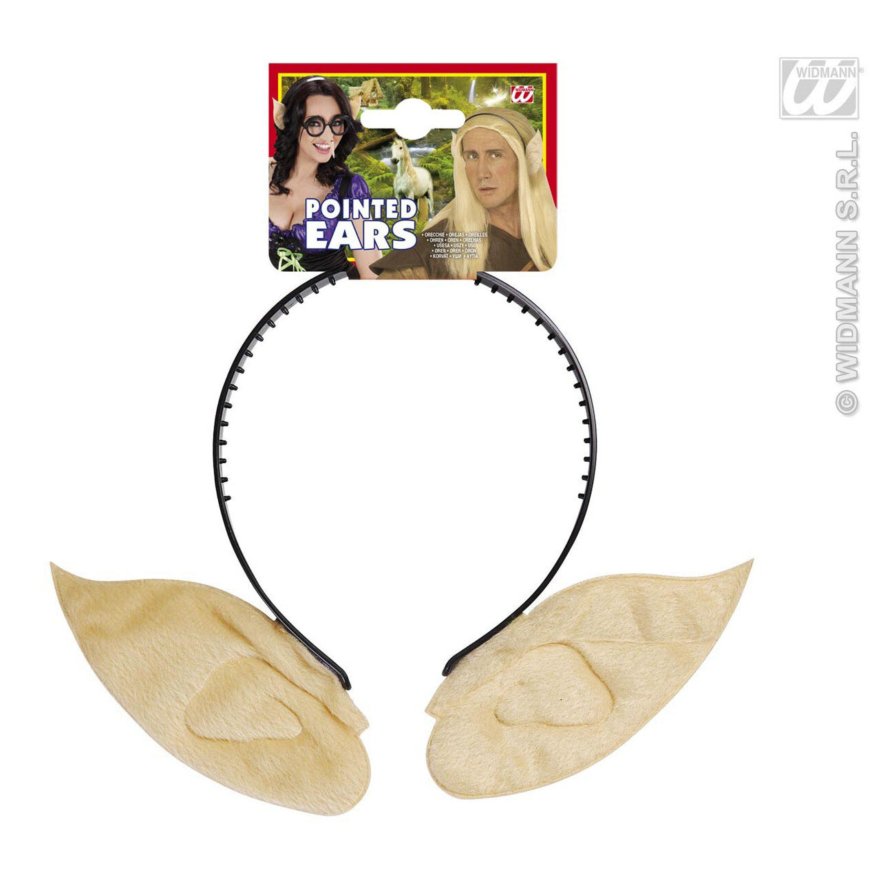 Op deze afbeelding zie je een Accessoires, van het merk Widmann. Hoofdband Met Puntoren, Huidskleur