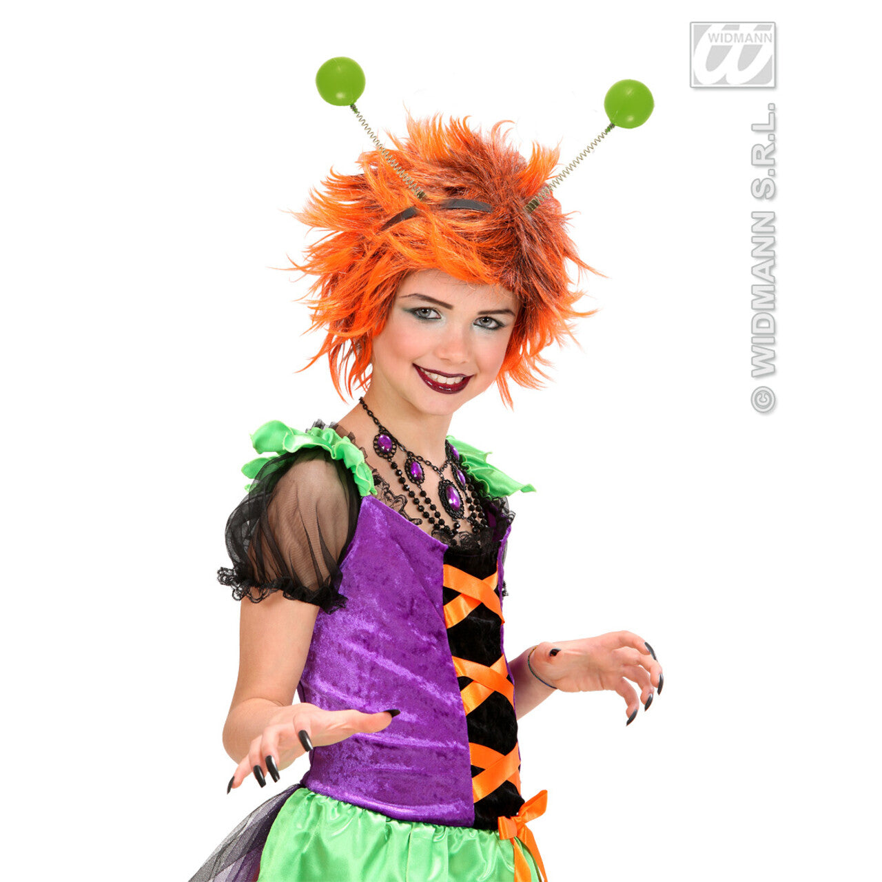 Op deze afbeelding zie je een Accessoires, van het merk Widmann. Hoofdband Met Groene Antennes