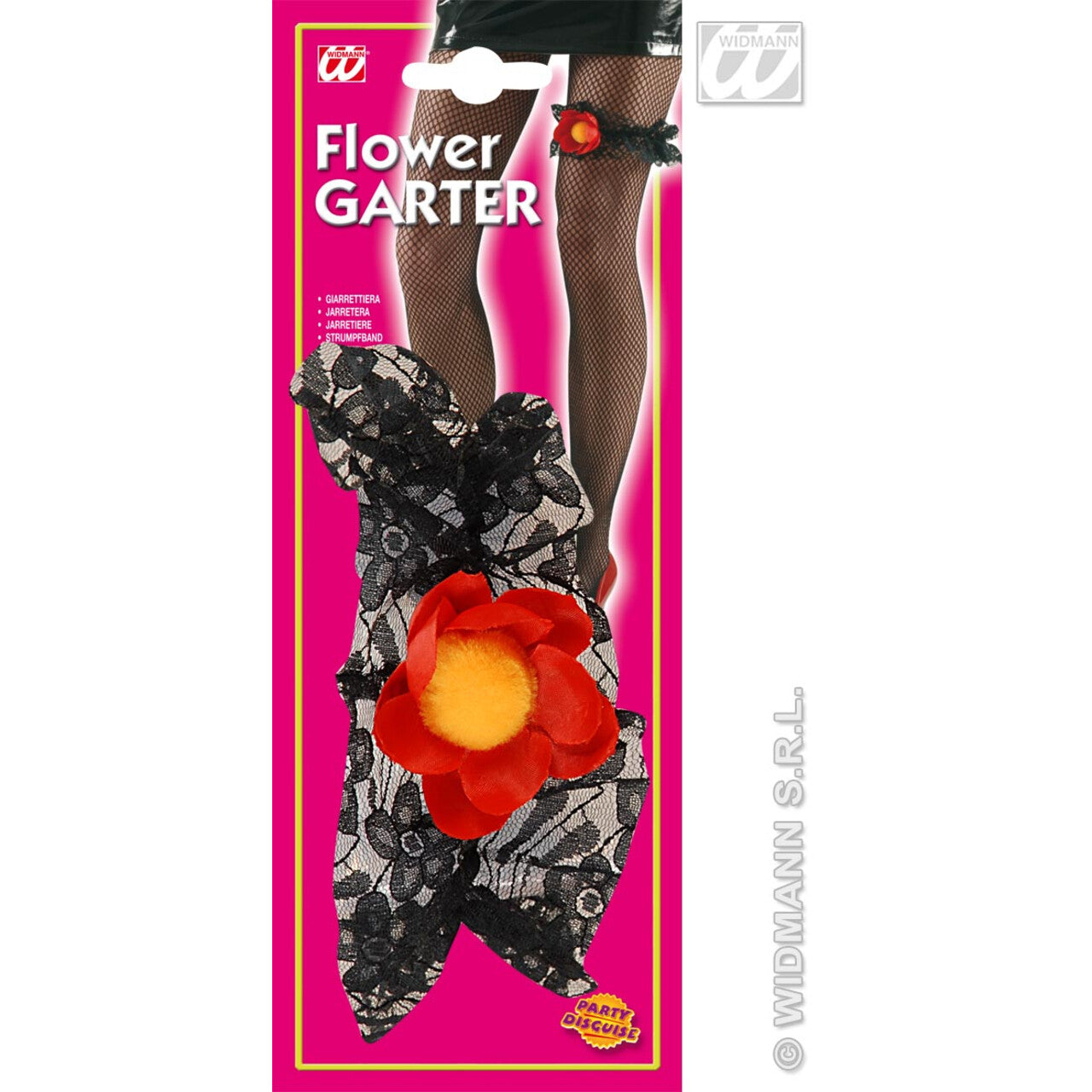 Op deze afbeelding zie je een Accessoires, van het merk Widmann. Bloemen Kousenband