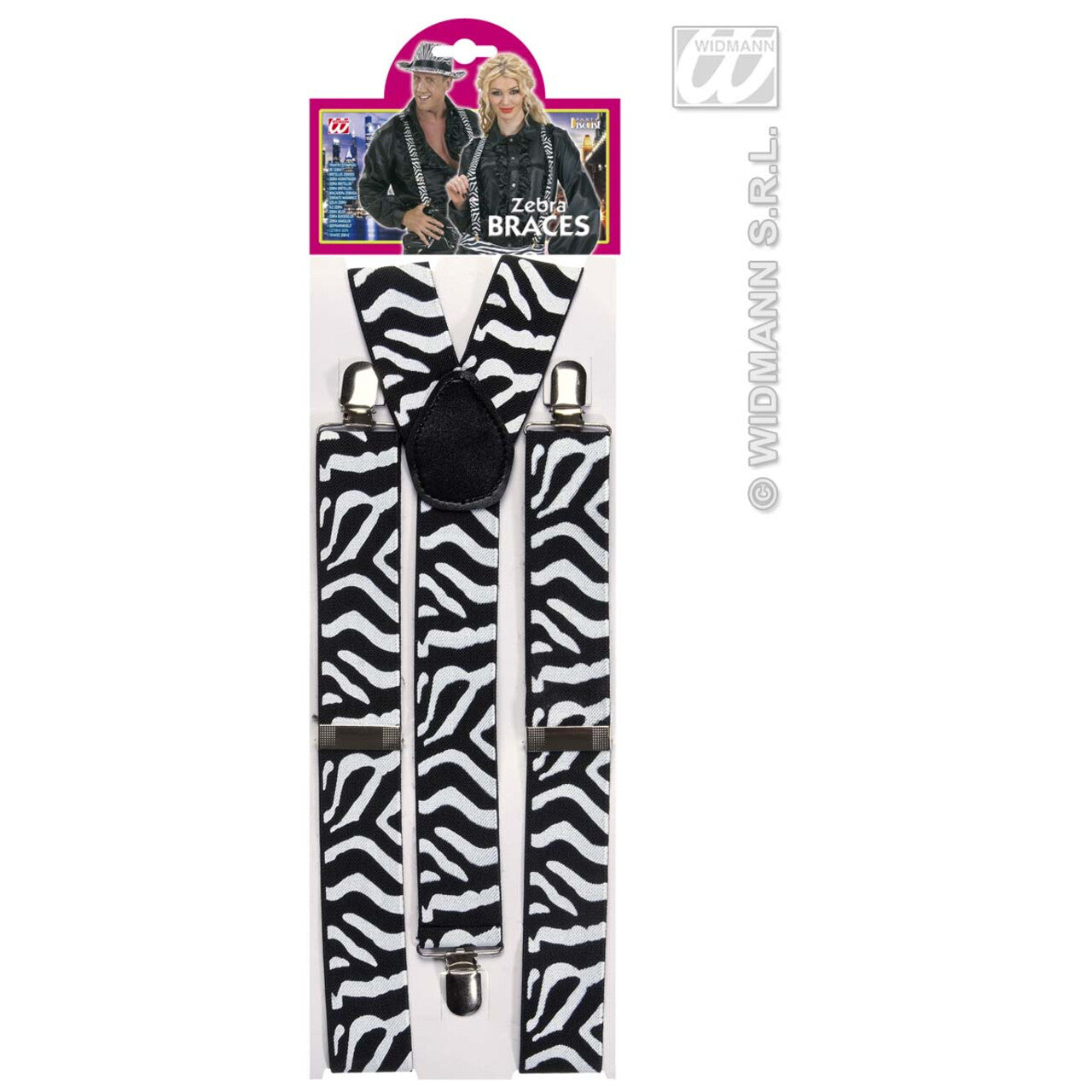 Op deze afbeelding zie je een Accessoires, van het merk Widmann. Riem Zebra Zwart / Wit