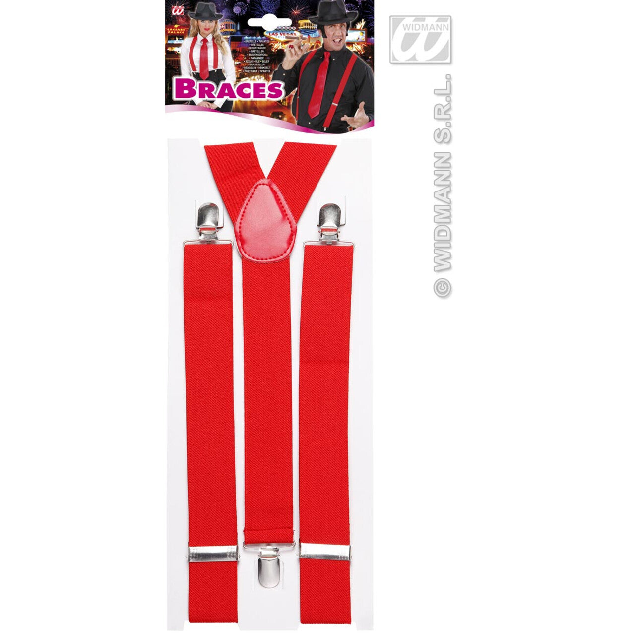 Op deze afbeelding zie je een Accessoires, van het merk Widmann. Bretel Rood