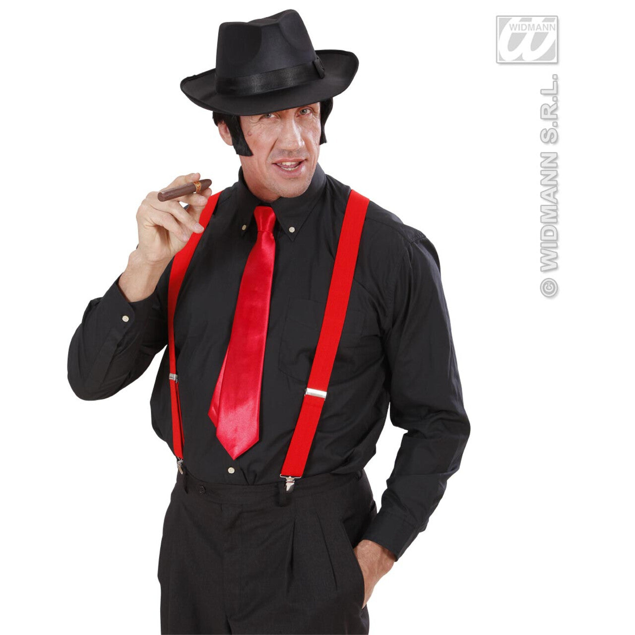 Op deze afbeelding zie je een Accessoires, van het merk Widmann. Bretel Rood