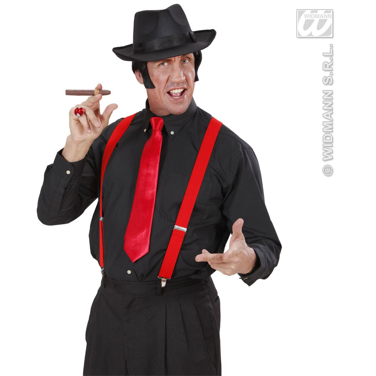 Op deze afbeelding zie je een Accessoires, van het merk Widmann. Bretel Rood