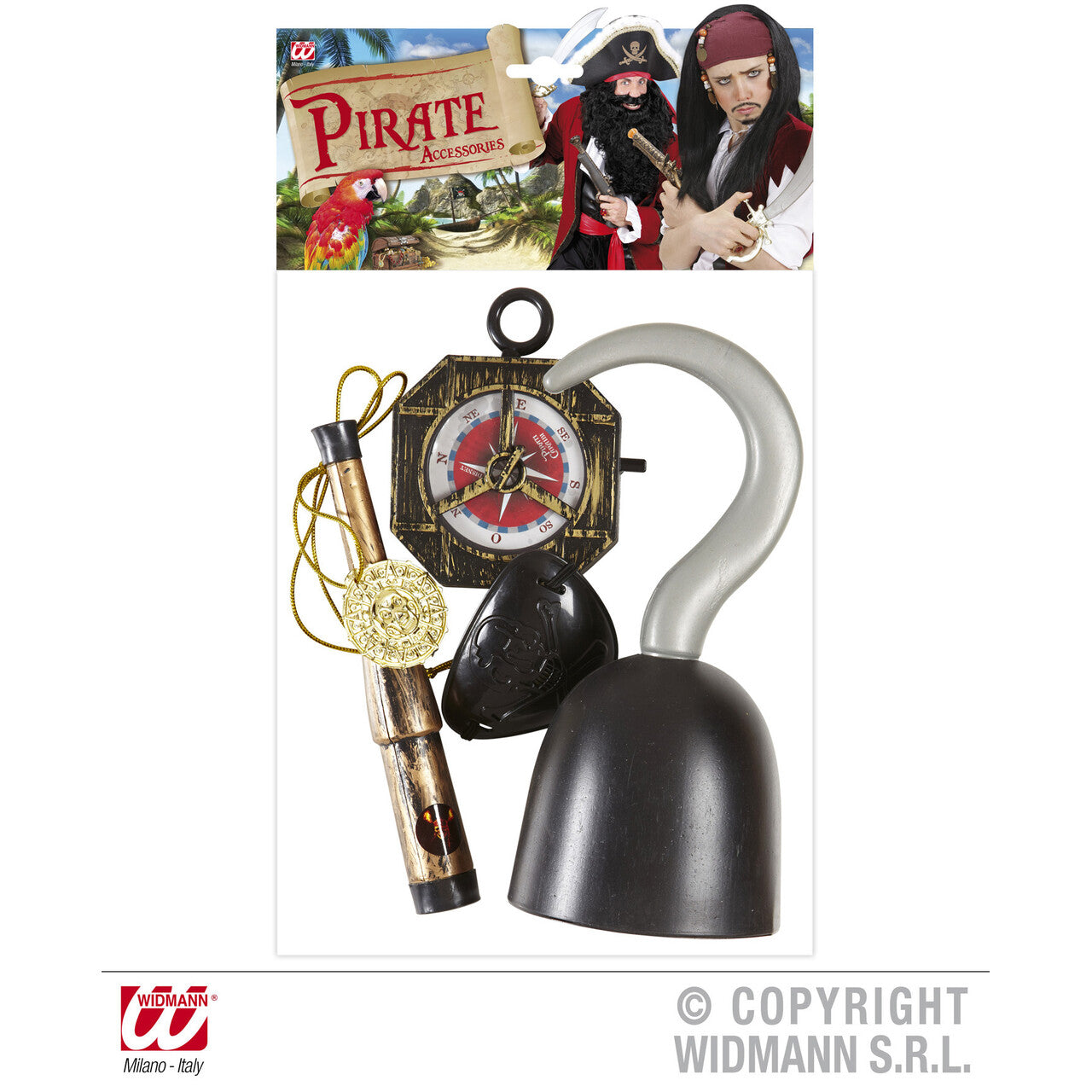 Op deze afbeelding zie je een Accessoires, van het merk Widmann. Piratenset Accessoires