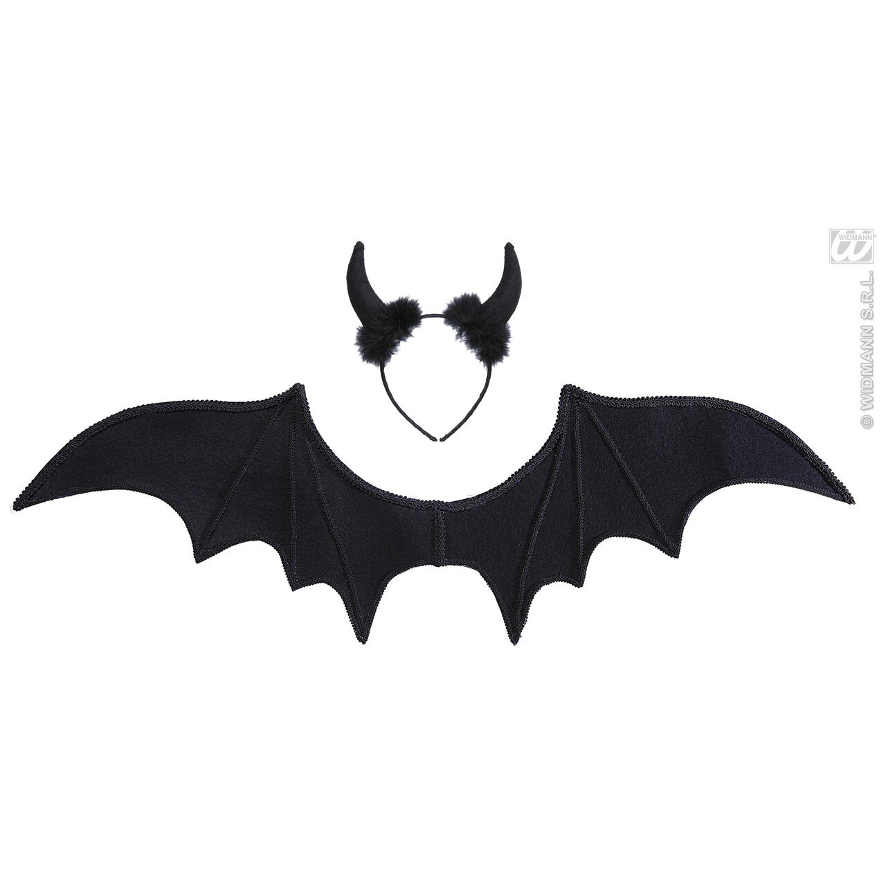 Op deze afbeelding zie je een Accessoires, van het merk Widmann. Duivel Set Zwart