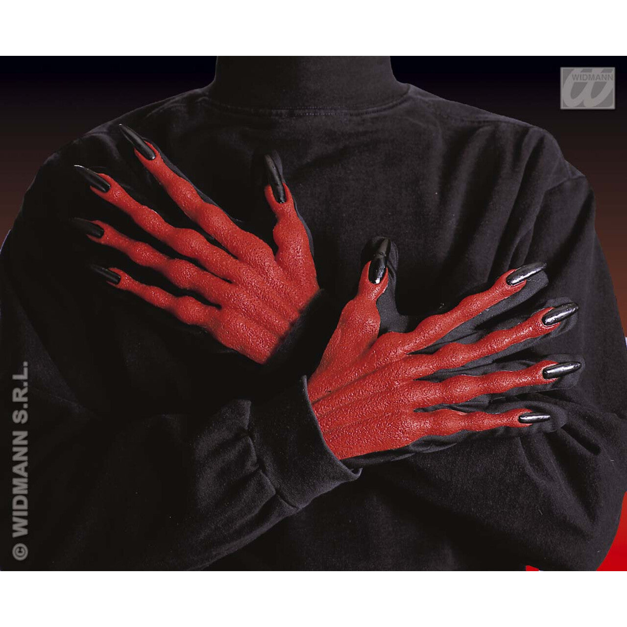 Op deze afbeelding zie je een Accessoires, van het merk Widmann. Handschoenen Duivel 3d