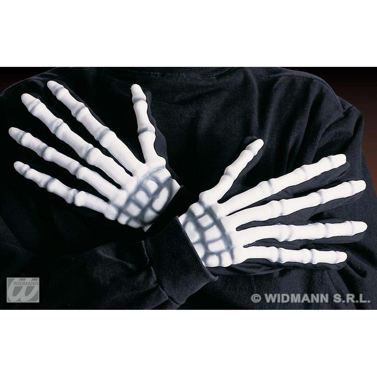 Op deze afbeelding zie je een Accessoires, van het merk Widmann. Handen Skelet Fluorescerend