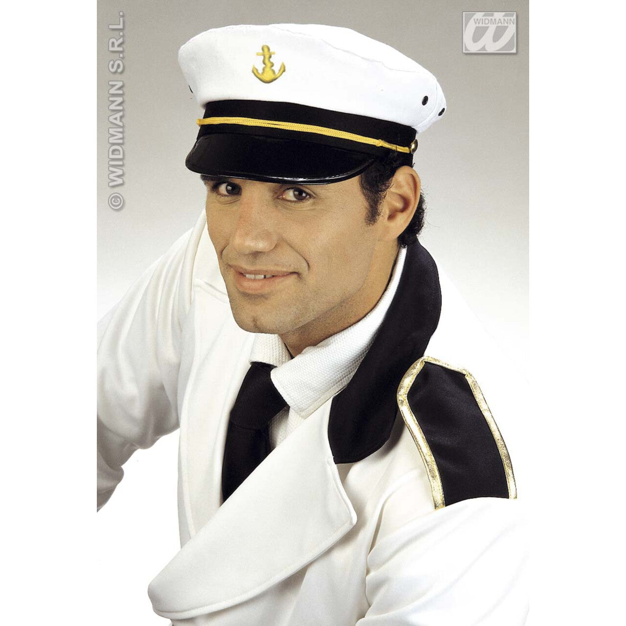 Op deze afbeelding zie je een Accessoires, van het merk Widmann. Stoffen Kapiteinsmuts