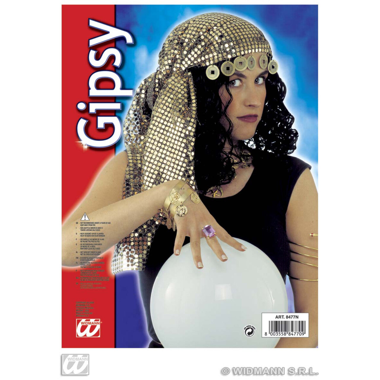 Op deze afbeelding zie je een Accessoires, van het merk Widmann. Pailletten Hoofddecoratie Zigeunerin