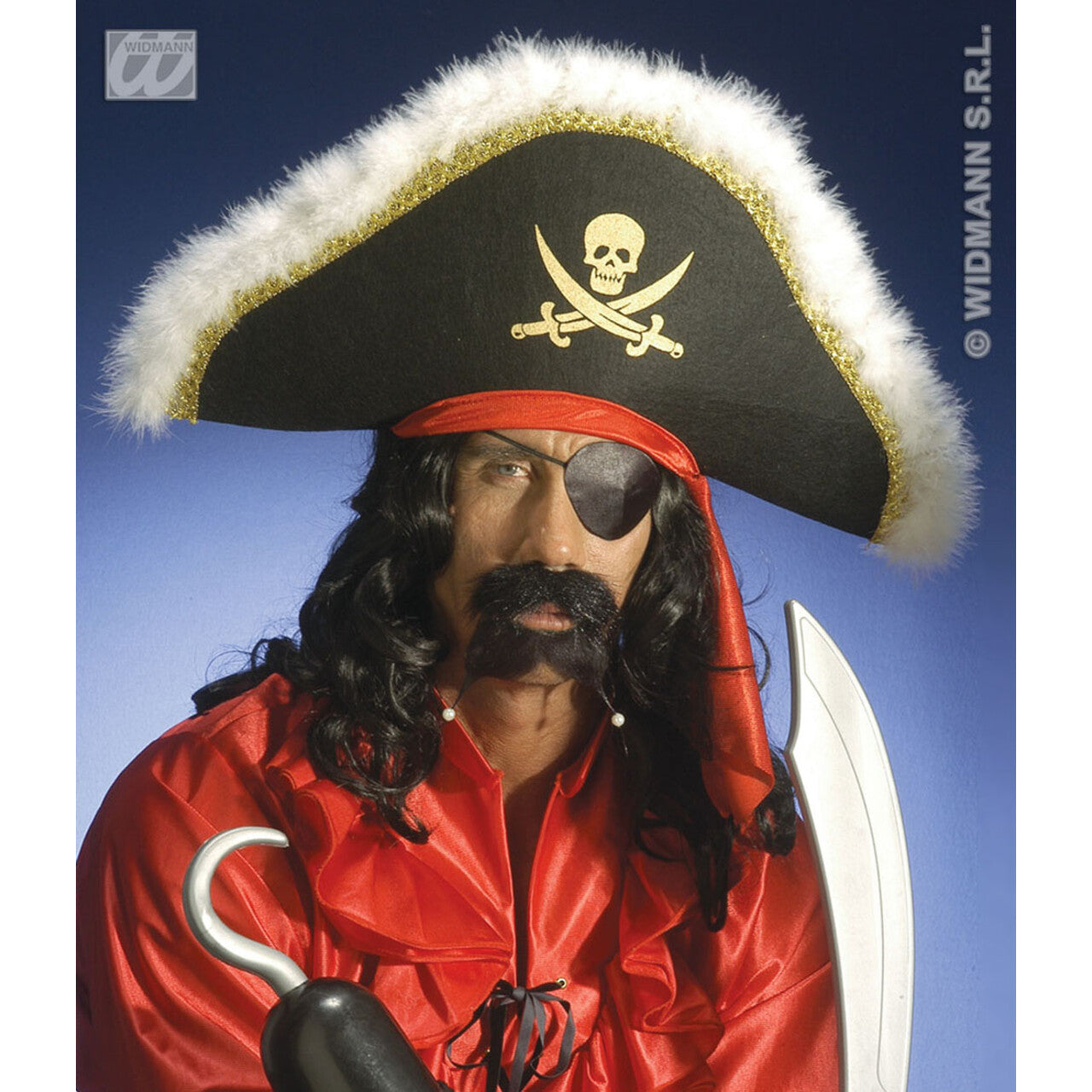 Op deze afbeelding zie je een Accessoires, van het merk Widmann. Luxe Piratenhoed Met Hoofdband