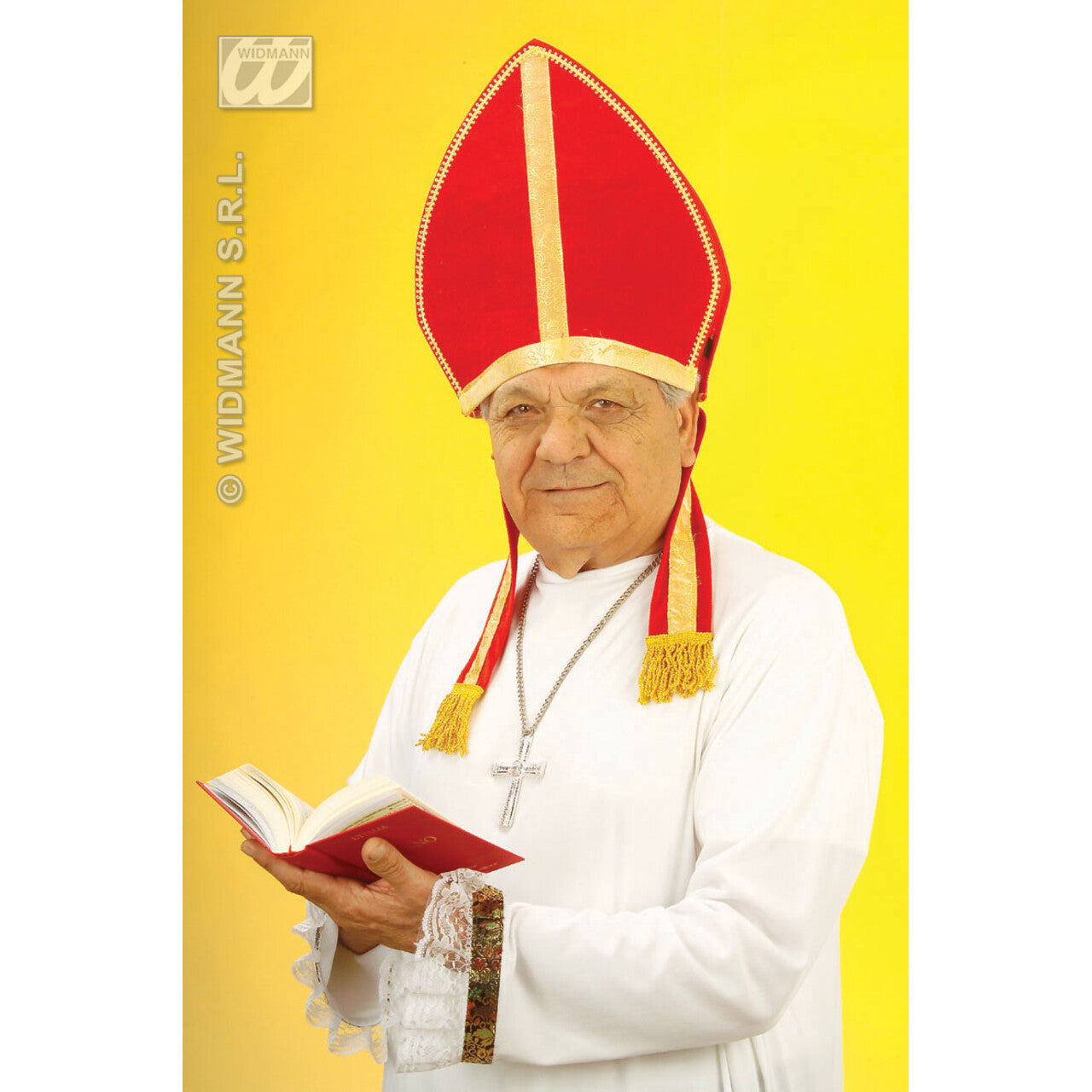 Op deze afbeelding zie je een Accessoires, van het merk Widmann. Muts Mijter Kardinaal