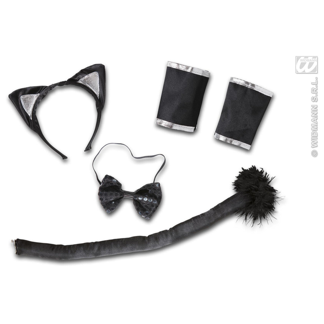 Op deze afbeelding zie je een Accessoires, van het merk Widmann. Kattenset Luxe
