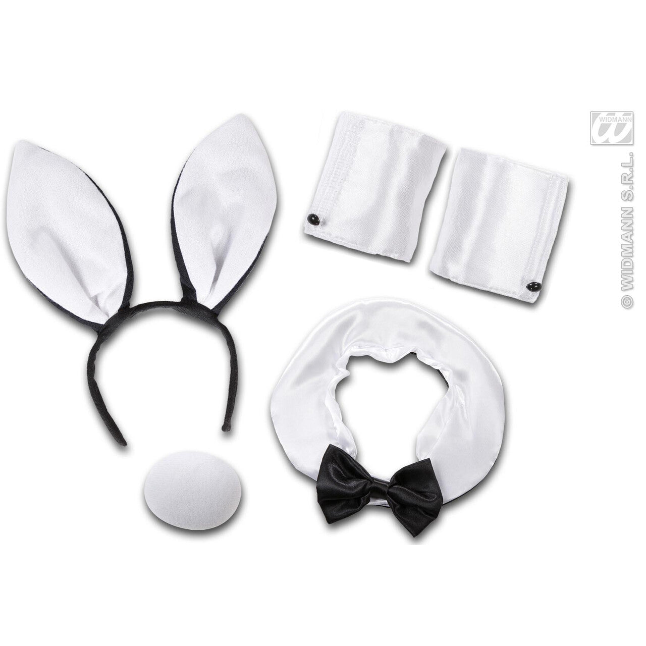 Op deze afbeelding zie je een Accessoires, van het merk Widmann. Bunny Set Wit