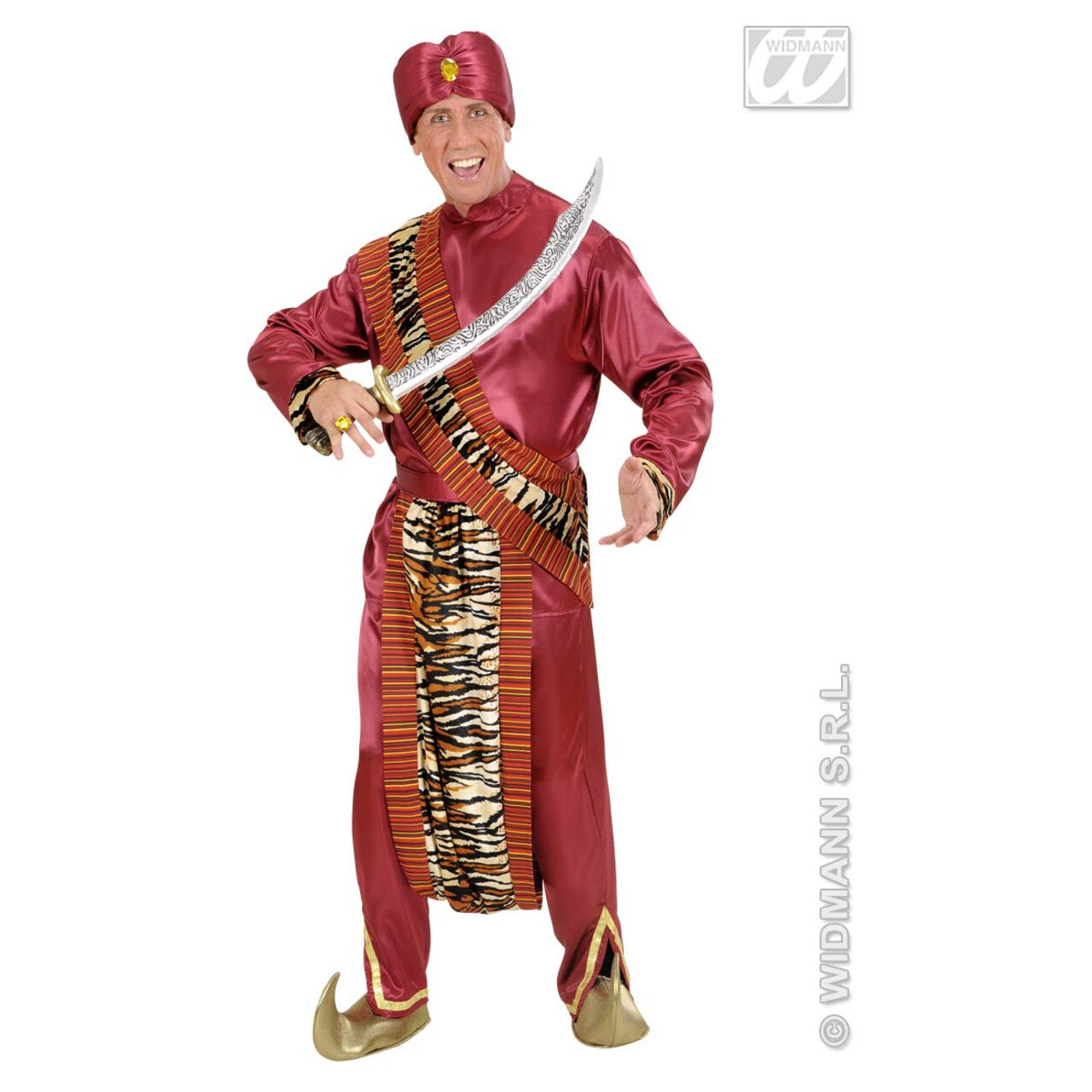 Op deze afbeelding zie je een Accessoires, van het merk Widmann. Gebogen Zwaard 72 Centimeter