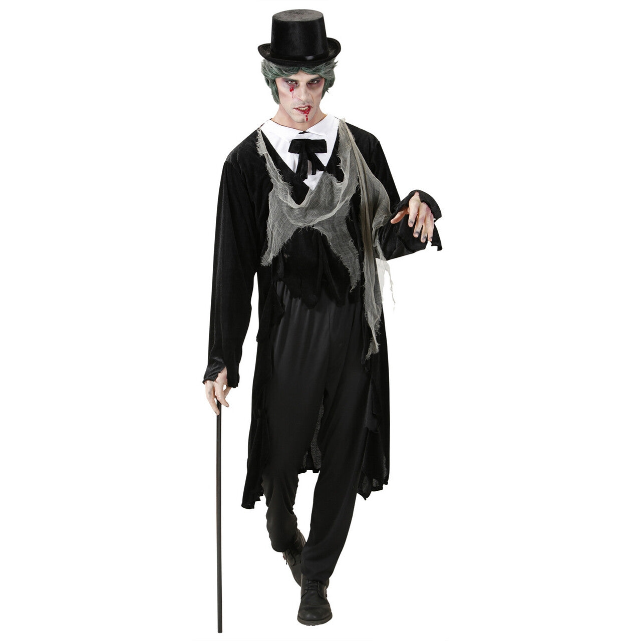 Op deze afbeelding zie je een Kostuums, van het merk Widmann. Zombie Gentleman Kostuum