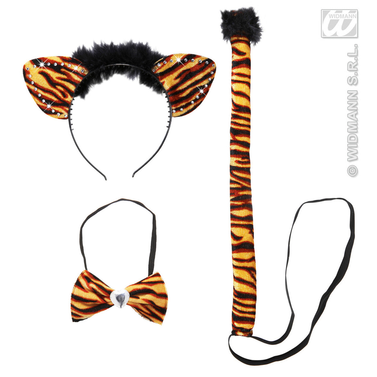 Op deze afbeelding zie je een Accessoires, van het merk Widmann. Verkleedset Tijger