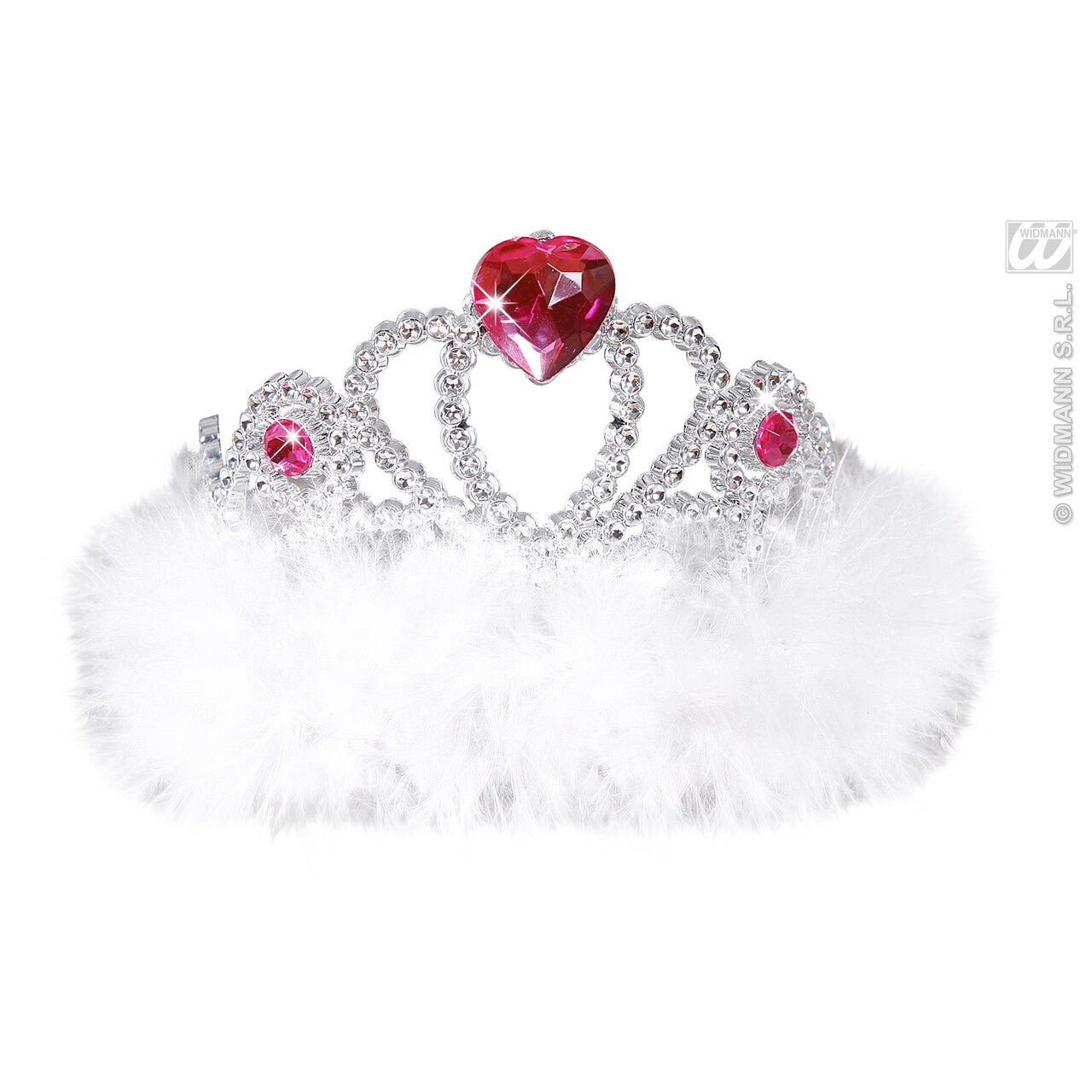 Op deze afbeelding zie je een Accessoires, van het merk Widmann. Tiara Wit Met Hartje