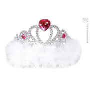 Op deze afbeelding zie je een Accessoires, van het merk Widmann. Tiara Wit Met Hartje