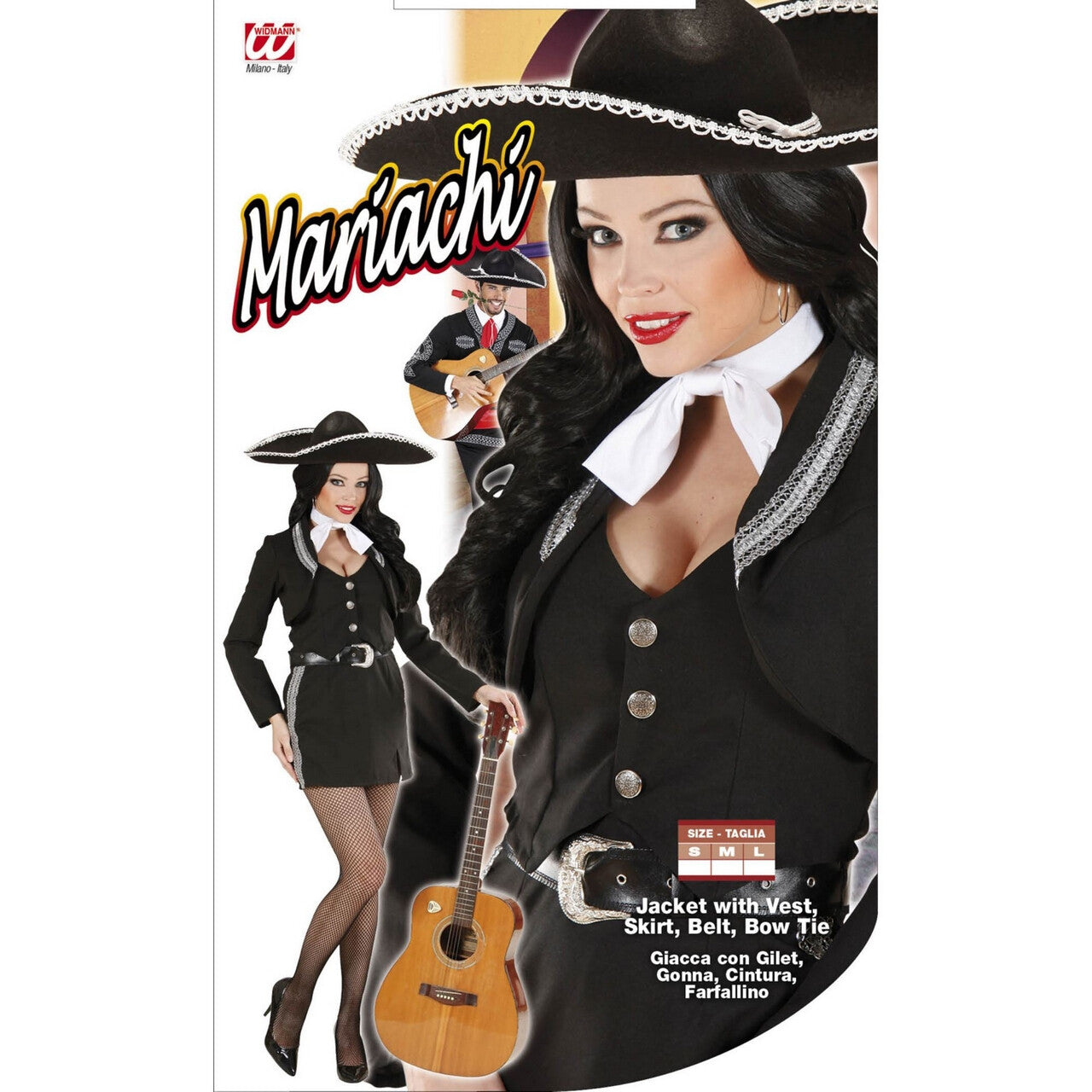 Op deze afbeelding zie je een Kostuums, van het merk Widmann. Mariachi Vrouw Kostuum