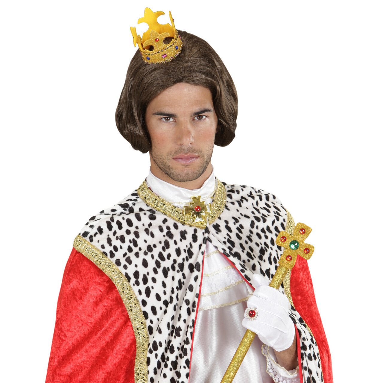 Op deze afbeelding zie je een Accessoires, van het merk Widmann. Mini Glitter Kroon Met Stenen Buigbaar