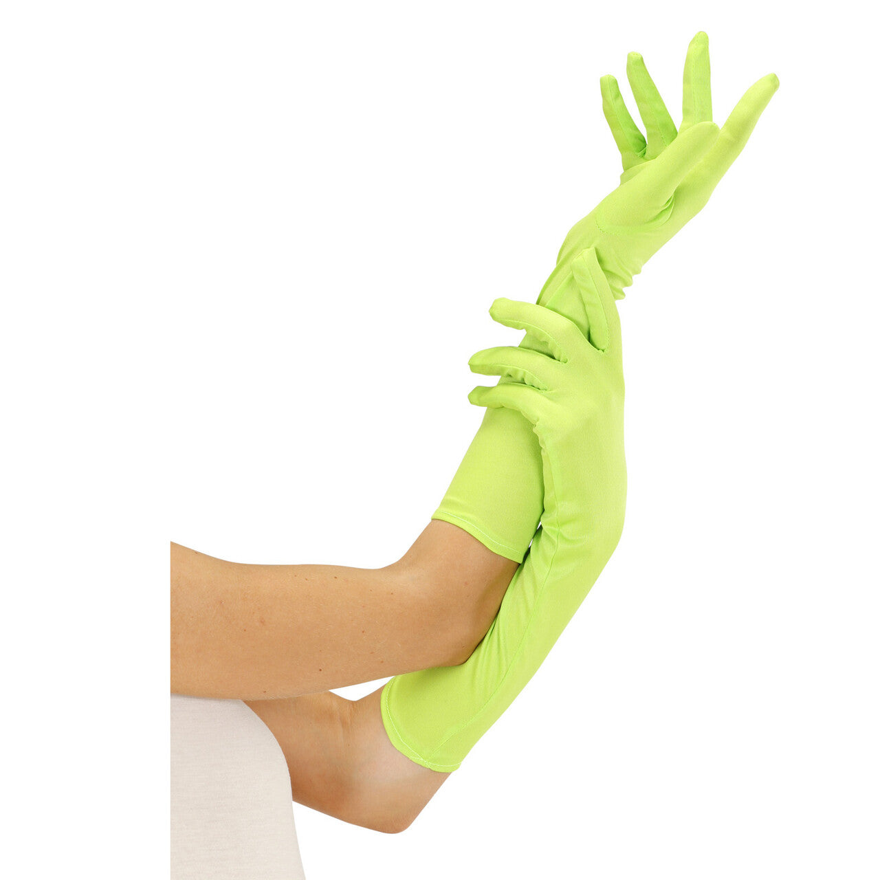 Op deze afbeelding zie je een Accessoires, van het merk Widmann. Handschoen Lang Neon, Groen
