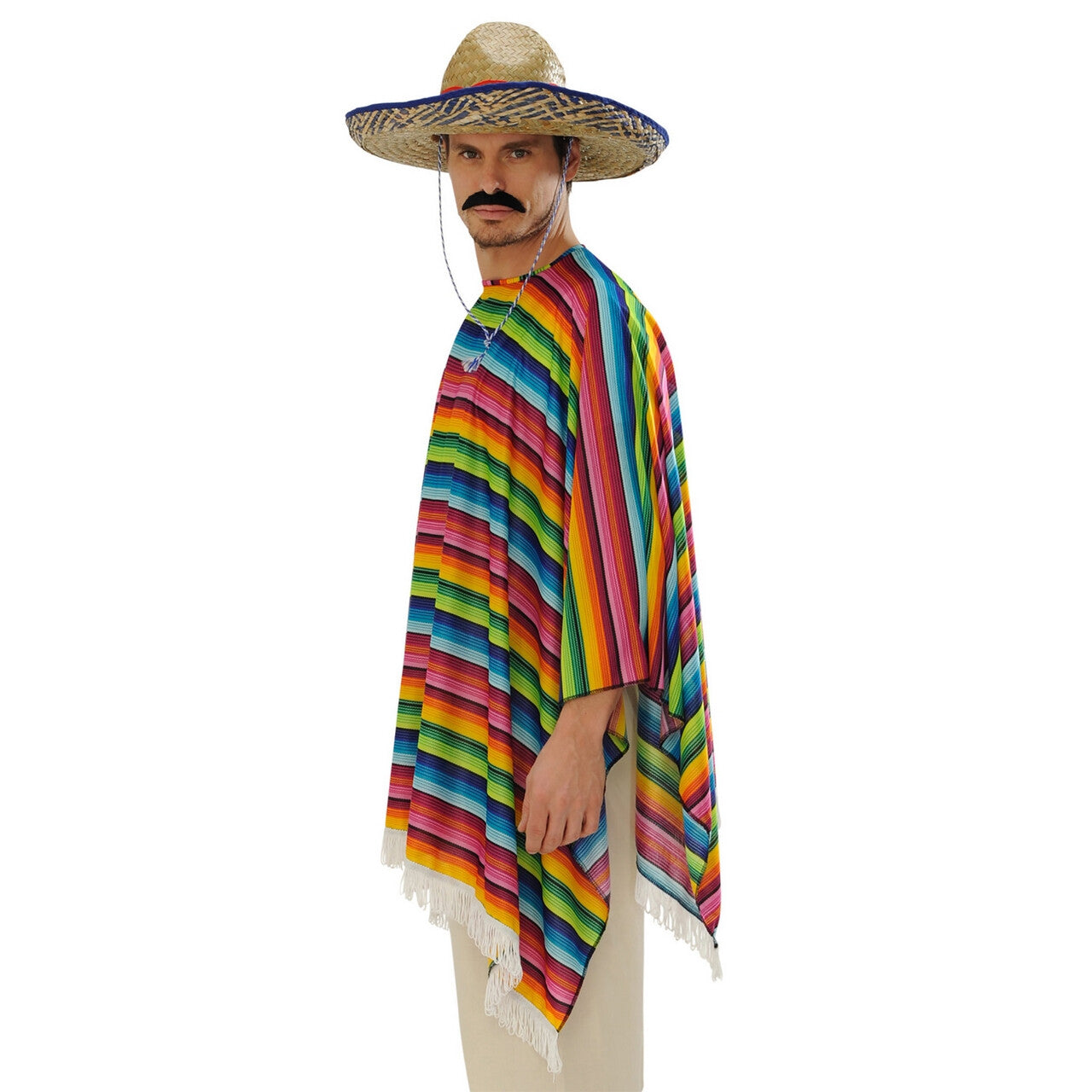 Op deze afbeelding zie je een Kostuums, van het merk Widmann. Poncho Set Met Sombrero Ole Muchacho Volwassen Kostuum