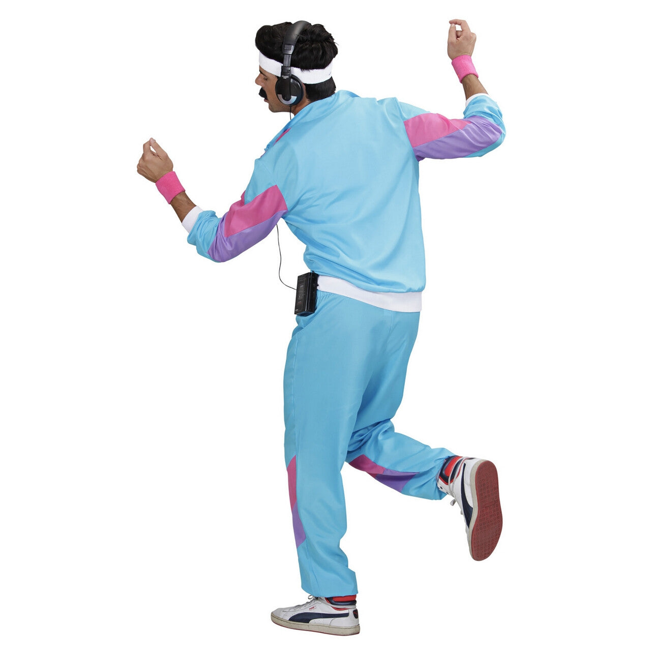 Op deze afbeelding zie je een Kostuums, van het merk Widmann. Fout Blauw New Kids 80s Trainingpak Volwassen Kostuum
