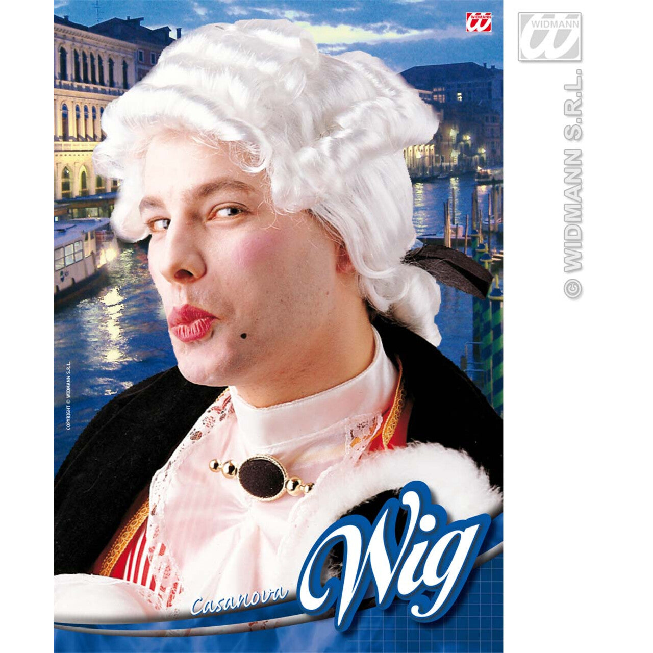 Op deze afbeelding zie je een Accessoires, van het merk Widmann. Pruik, Luxe Koloniaal, Man