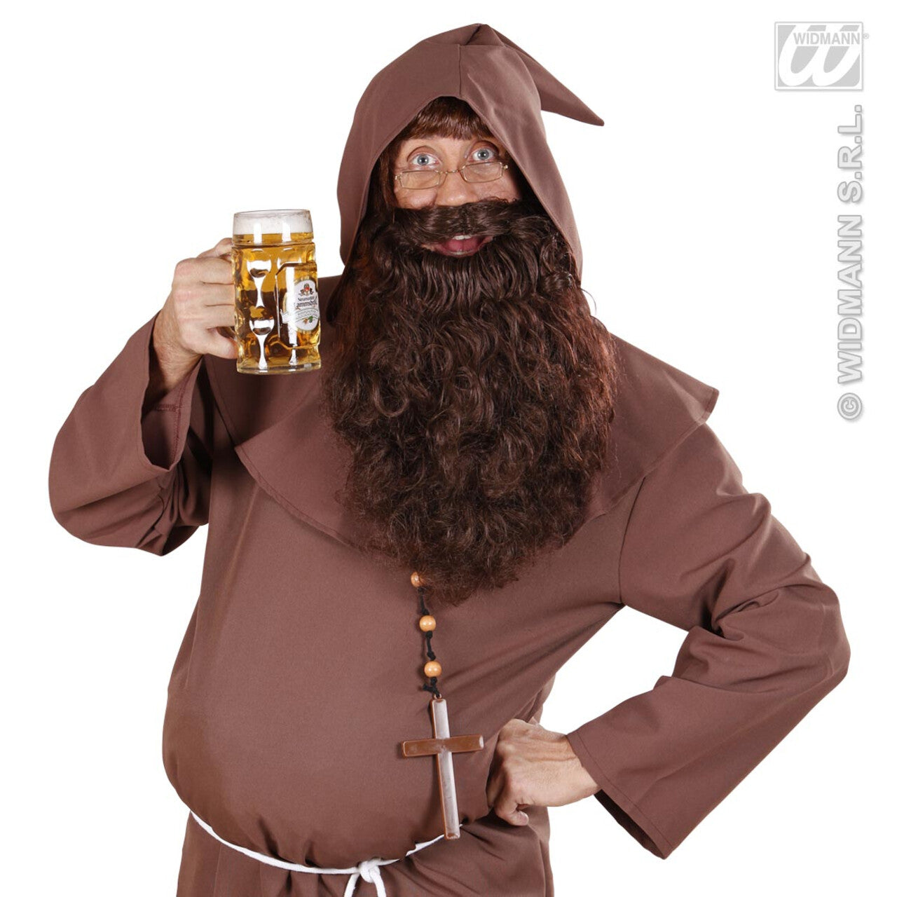 Op deze afbeelding zie je een Accessoires, van het merk Widmann. Maxi Baard Bruin